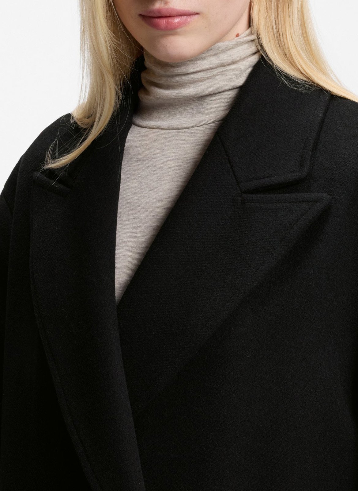 Loose-fit wool-blend mid-length coat BOSS Black