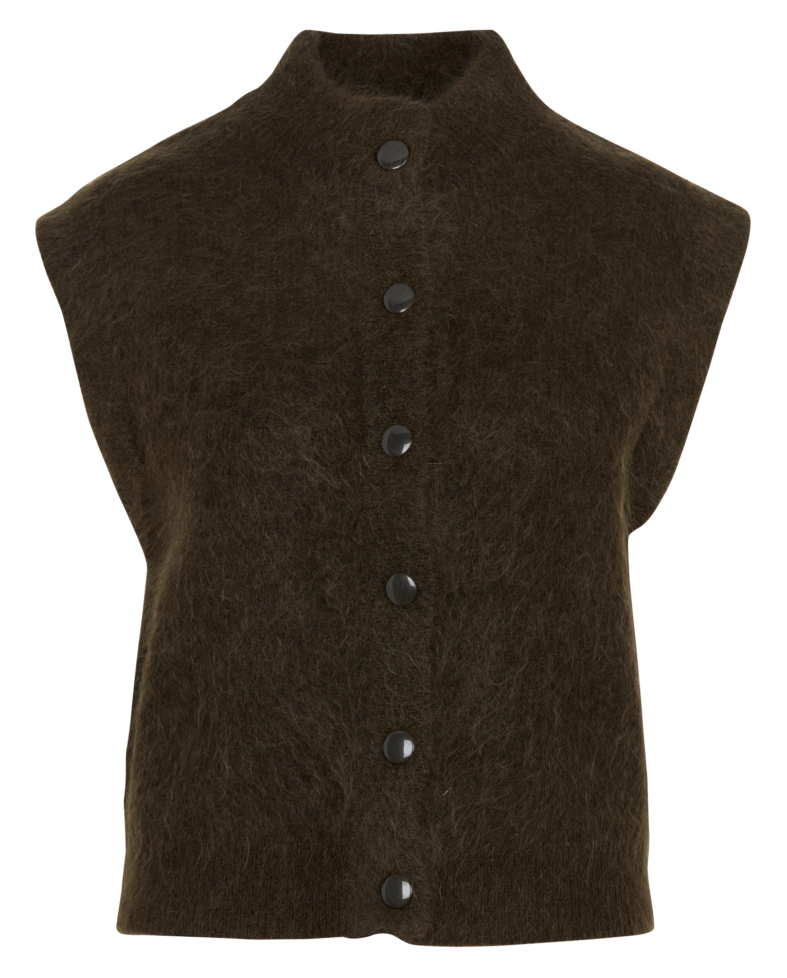 Recht vest - wolblend met mohair MAISON 123 Kaki