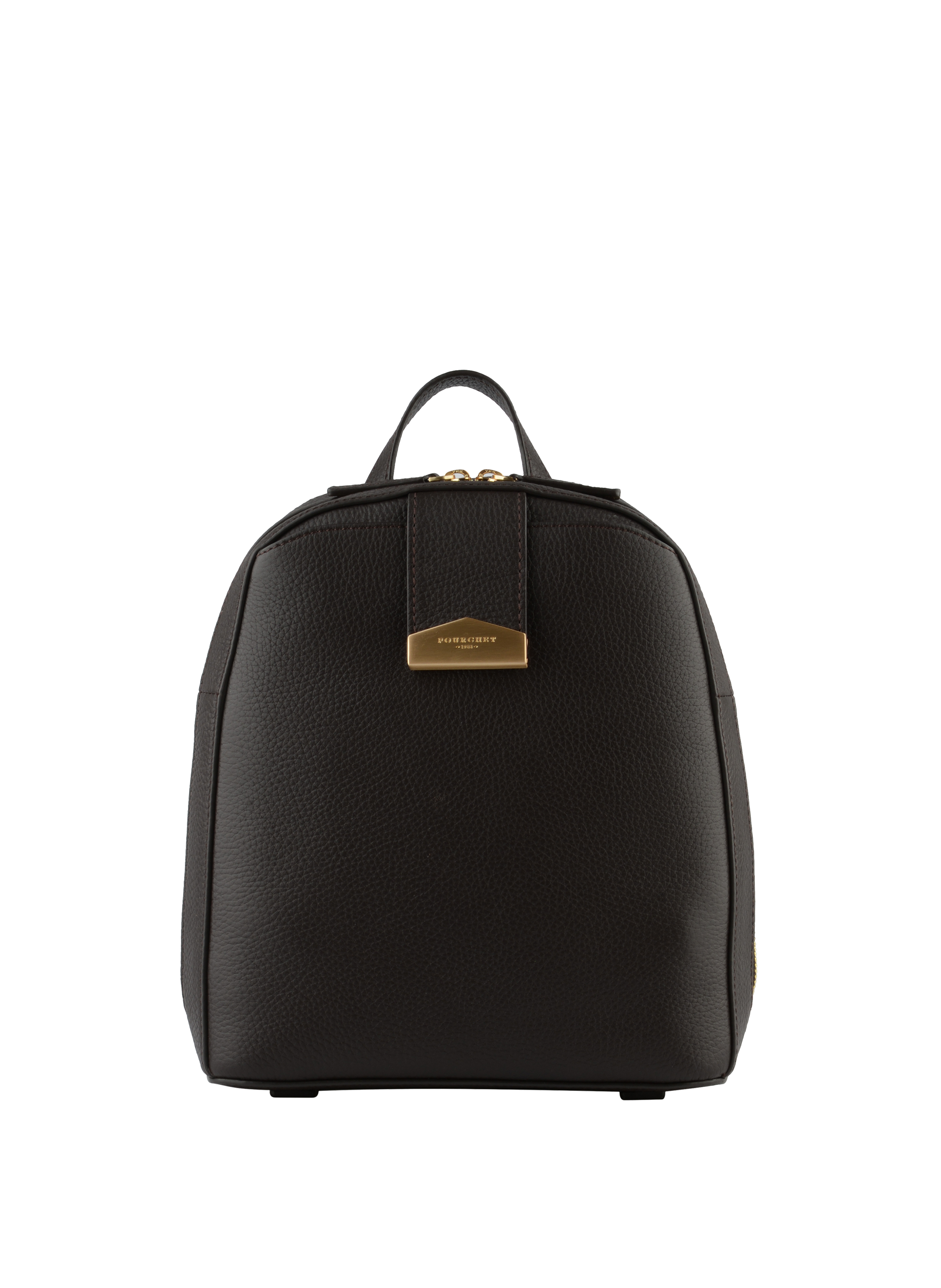 Leather backpack POURCHET