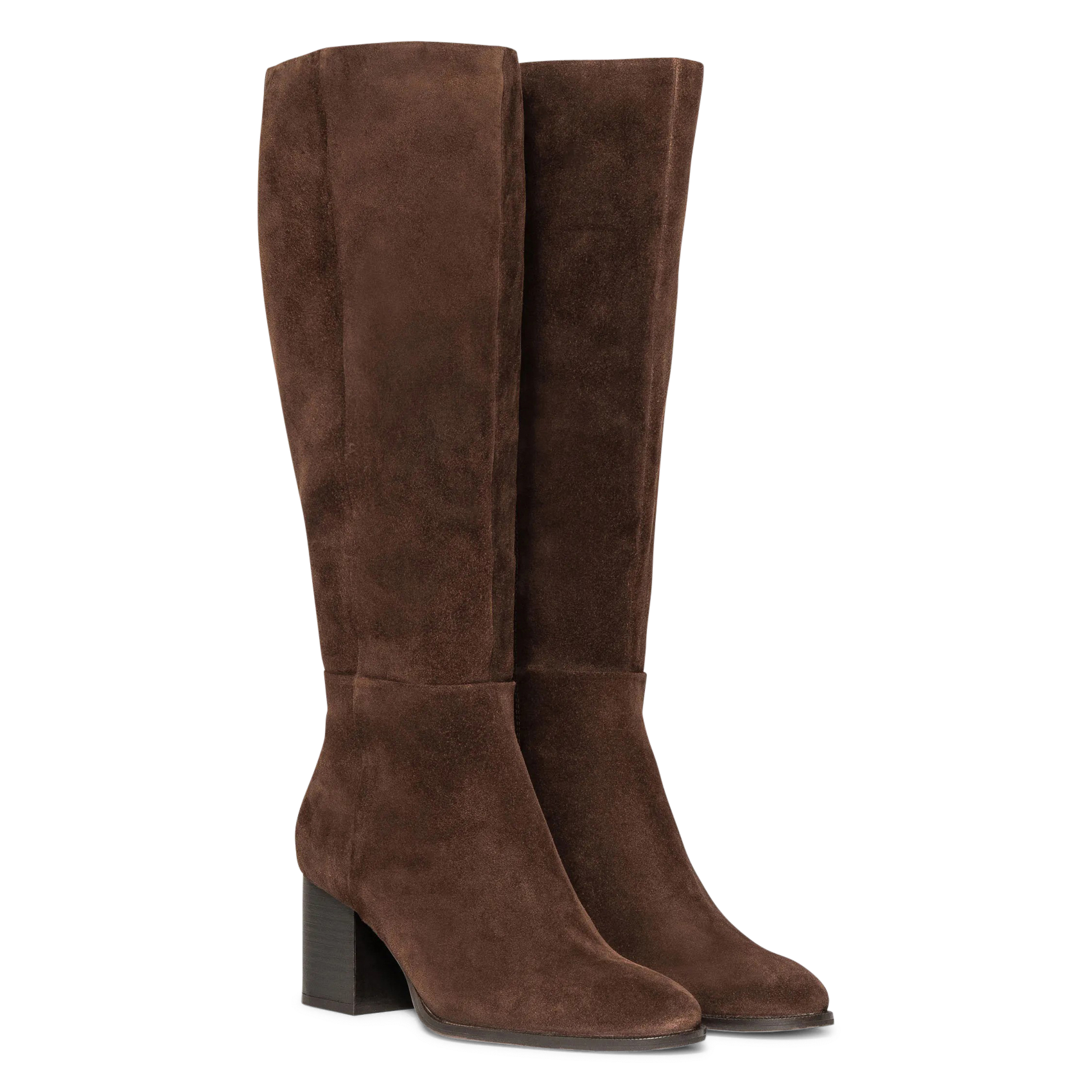 Stiefel mit runder Spitze aus Wildleder | Braun BOCAGE Damen