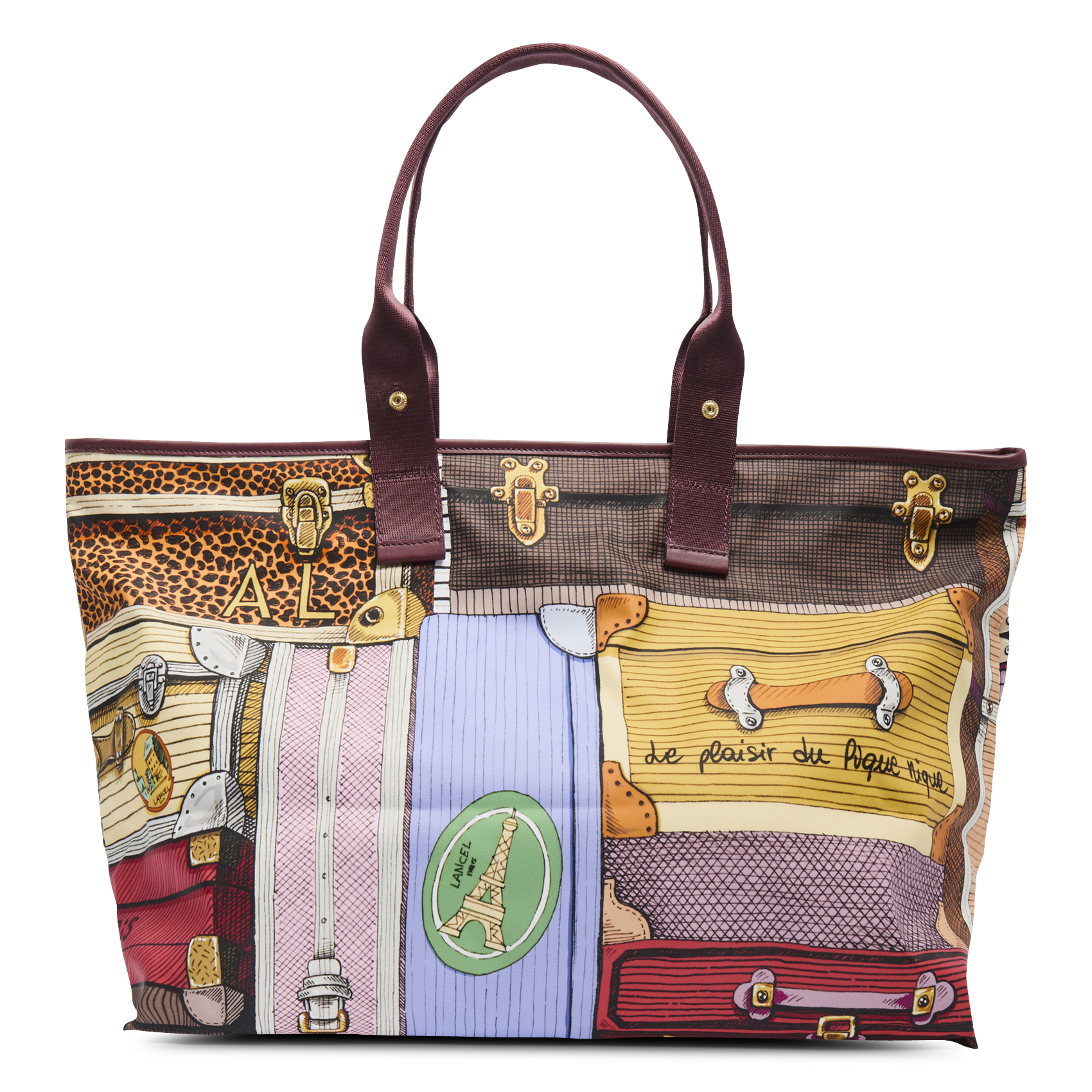 Printed tote bag LANCEL Multicolored