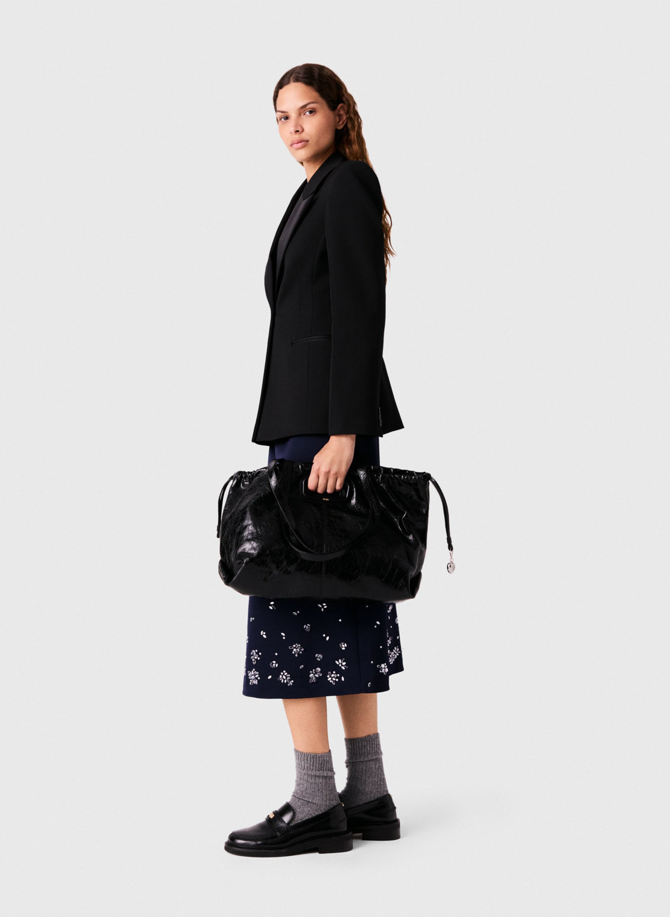 Fitted jacket with tailored collar MAJE Black