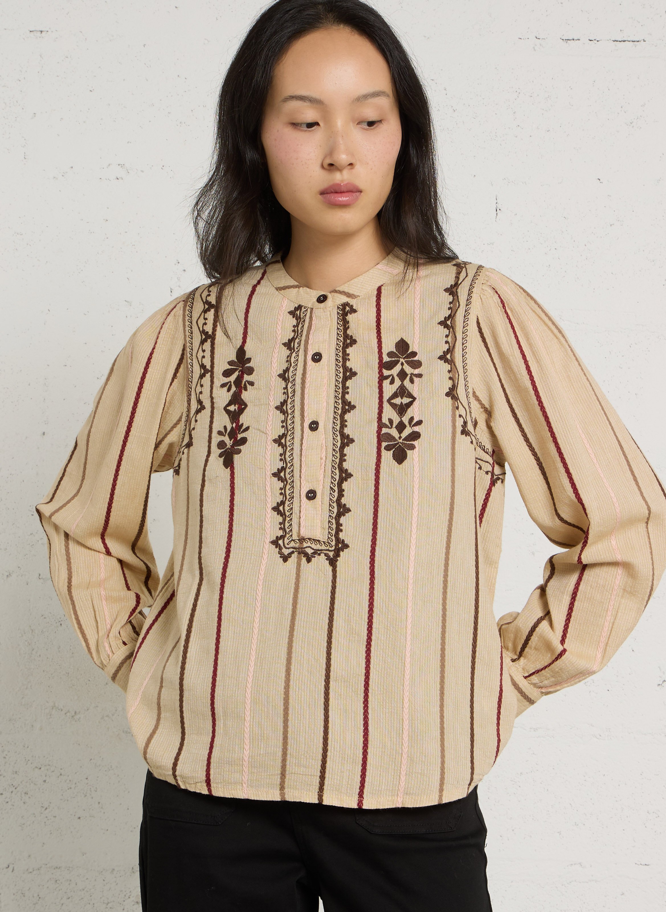 Straight blouse with cotton pattern LA PETITE ETOILE
