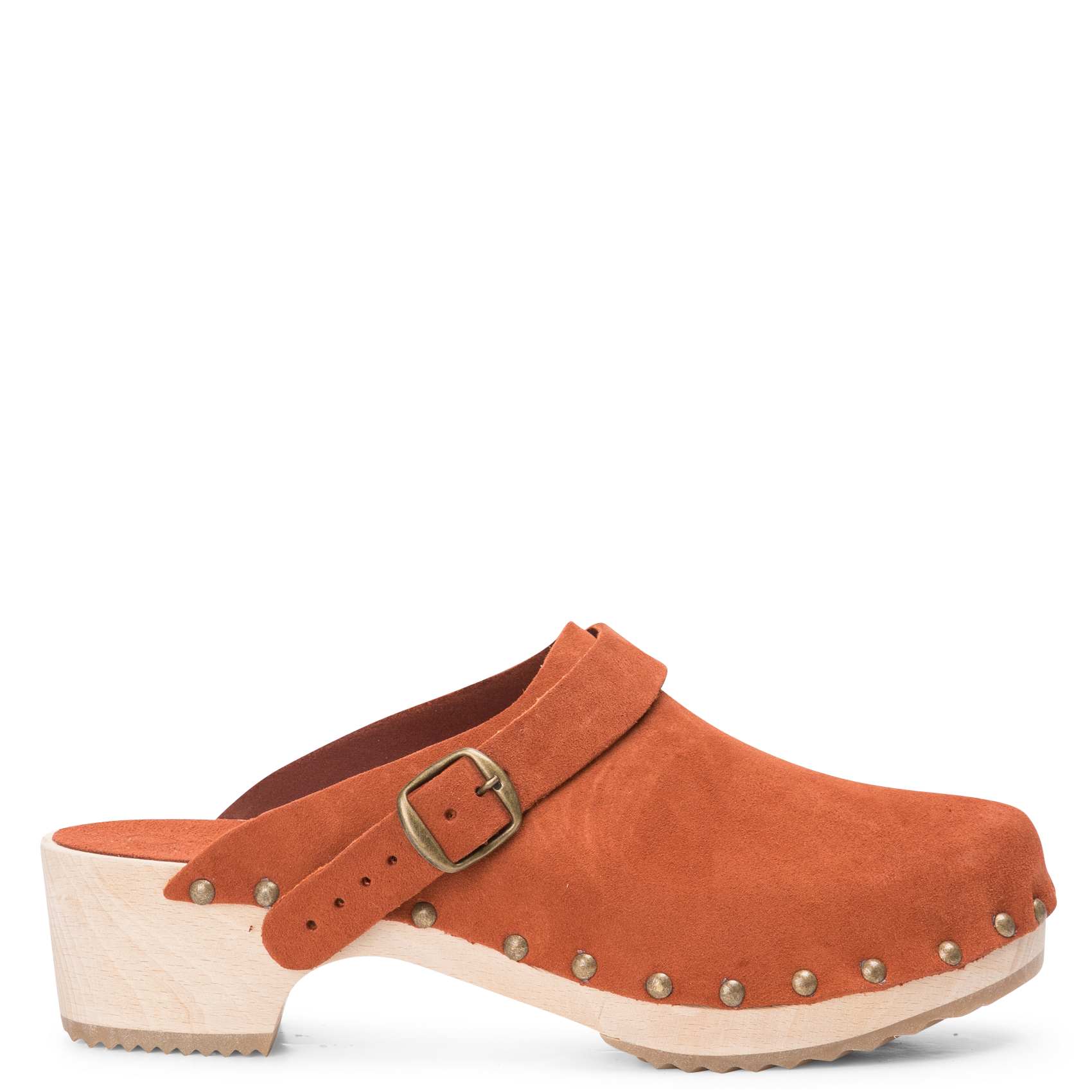 Sabots à mi-talon ne cuir velours  BOSABO Marron