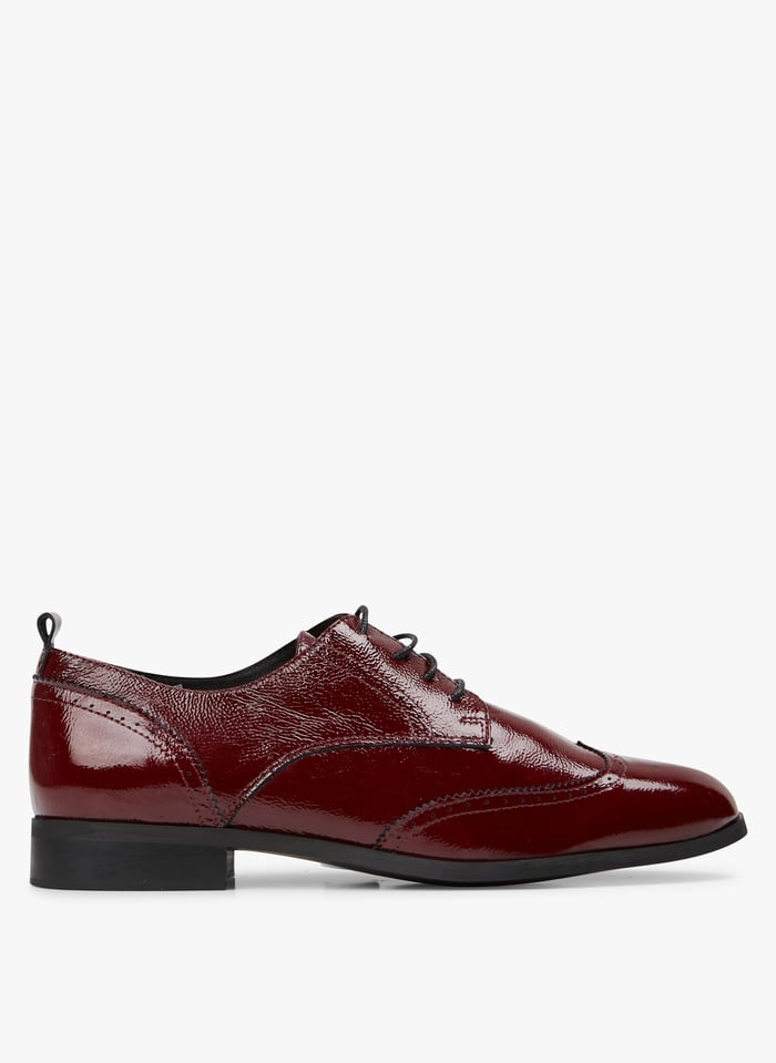 Derbies en cuir Rouge