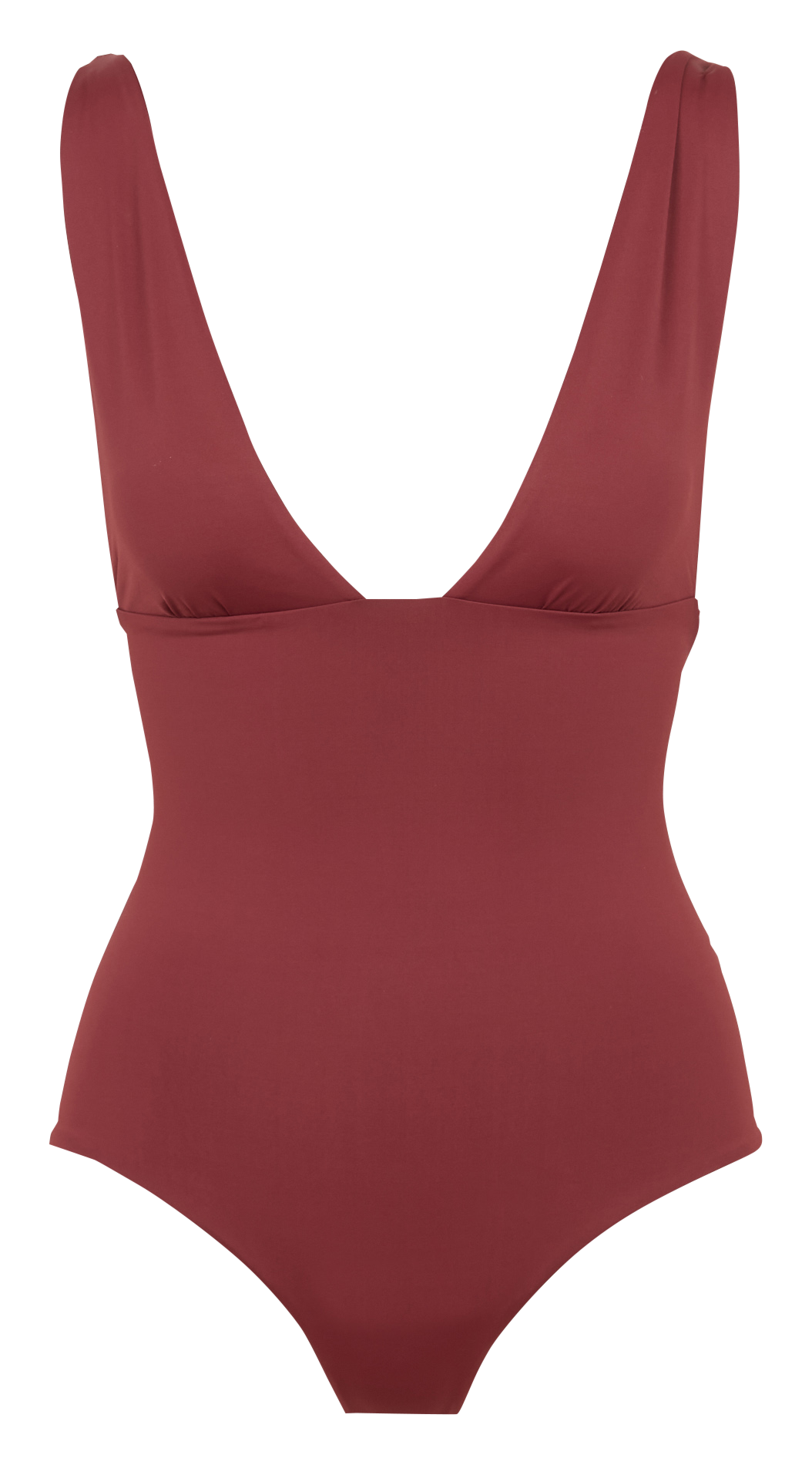 Triangle one-piece swimsuit IMAN Aubergine