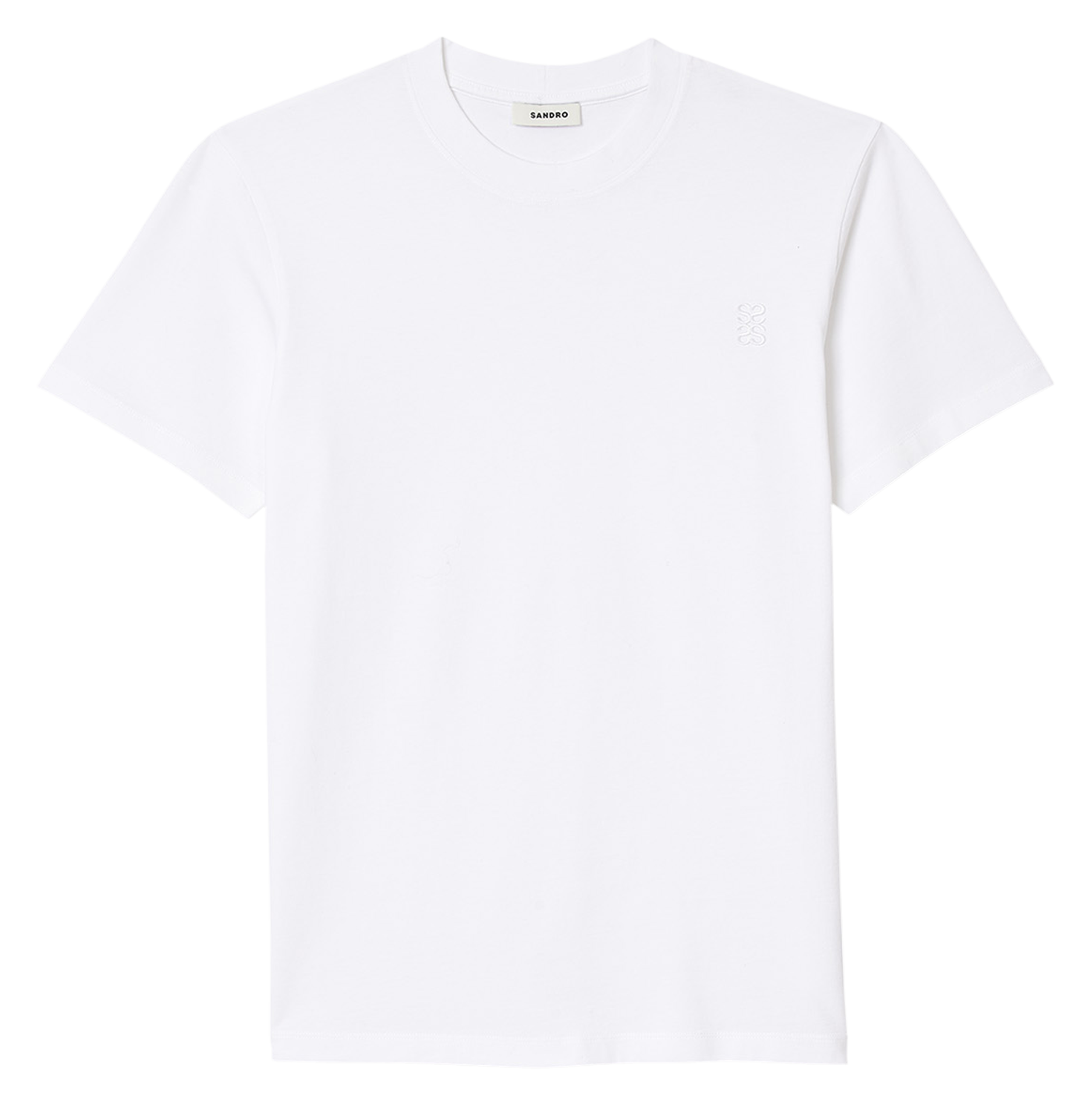 Round-neck cotton T-shirt White