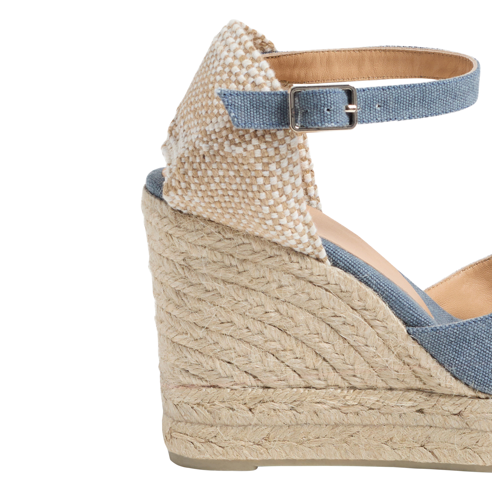 Espadrilles compensées en coton CASTANER Bleu