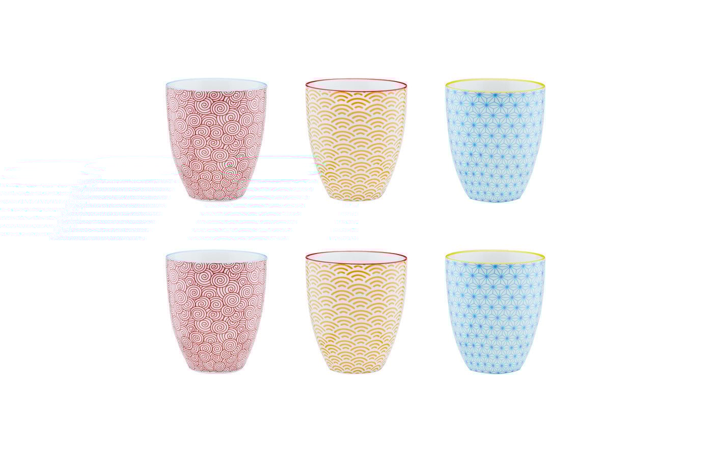 Pattern 30 cl mug - 6 pieces - dark blue BJORN