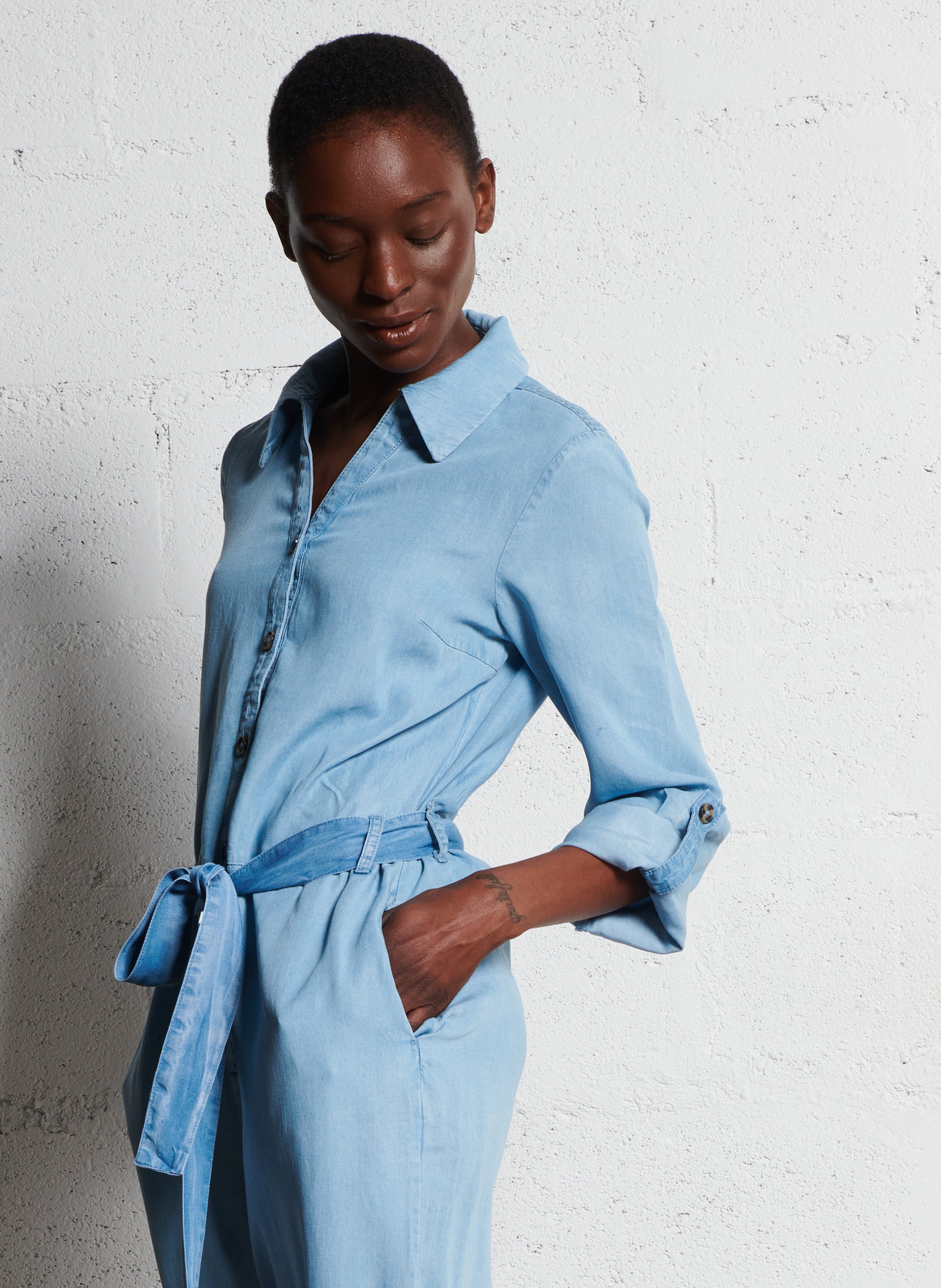 Combinaison col classique VILA Bleu