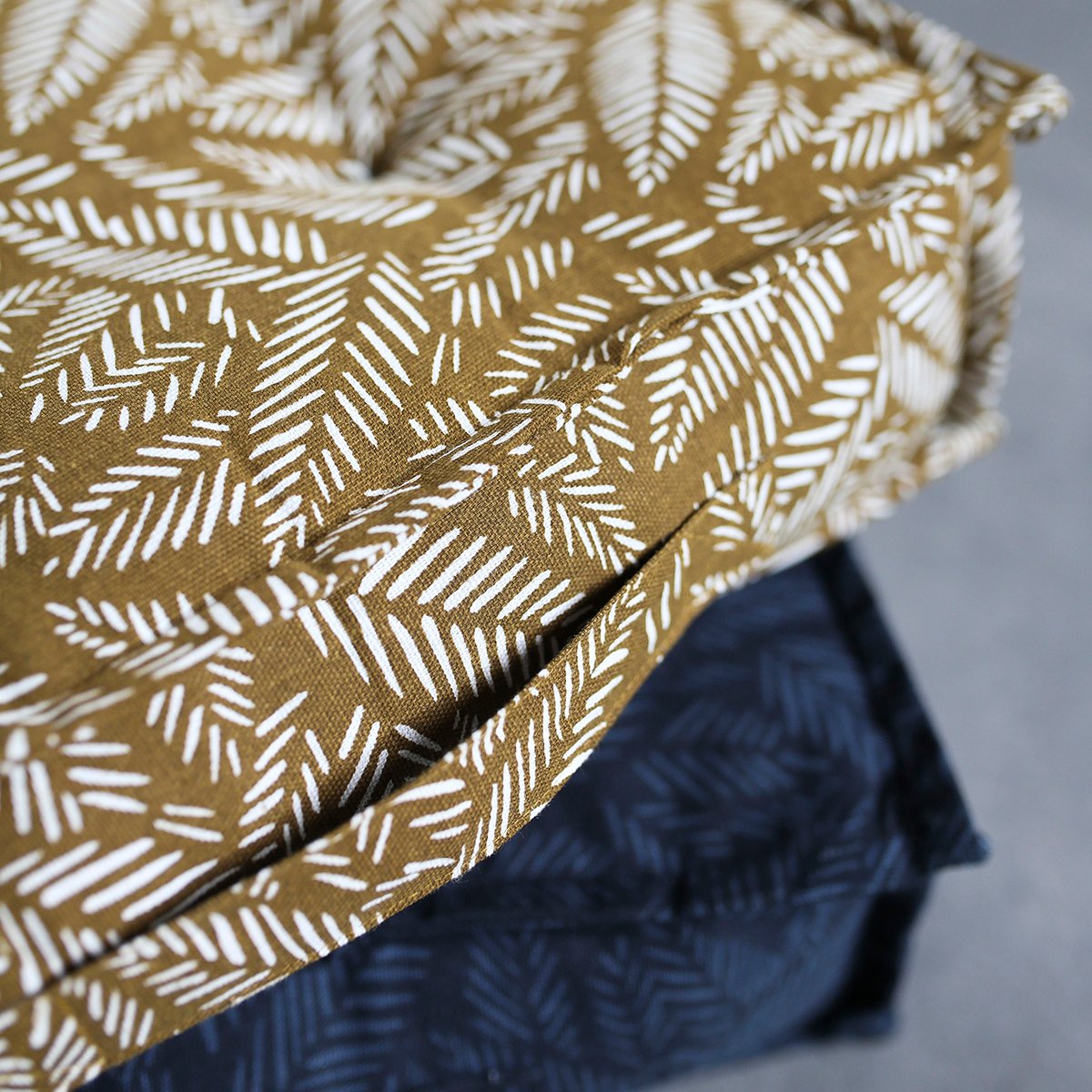 Velvet cotton floor cushion TODAY LINGE DE MAISON Brown