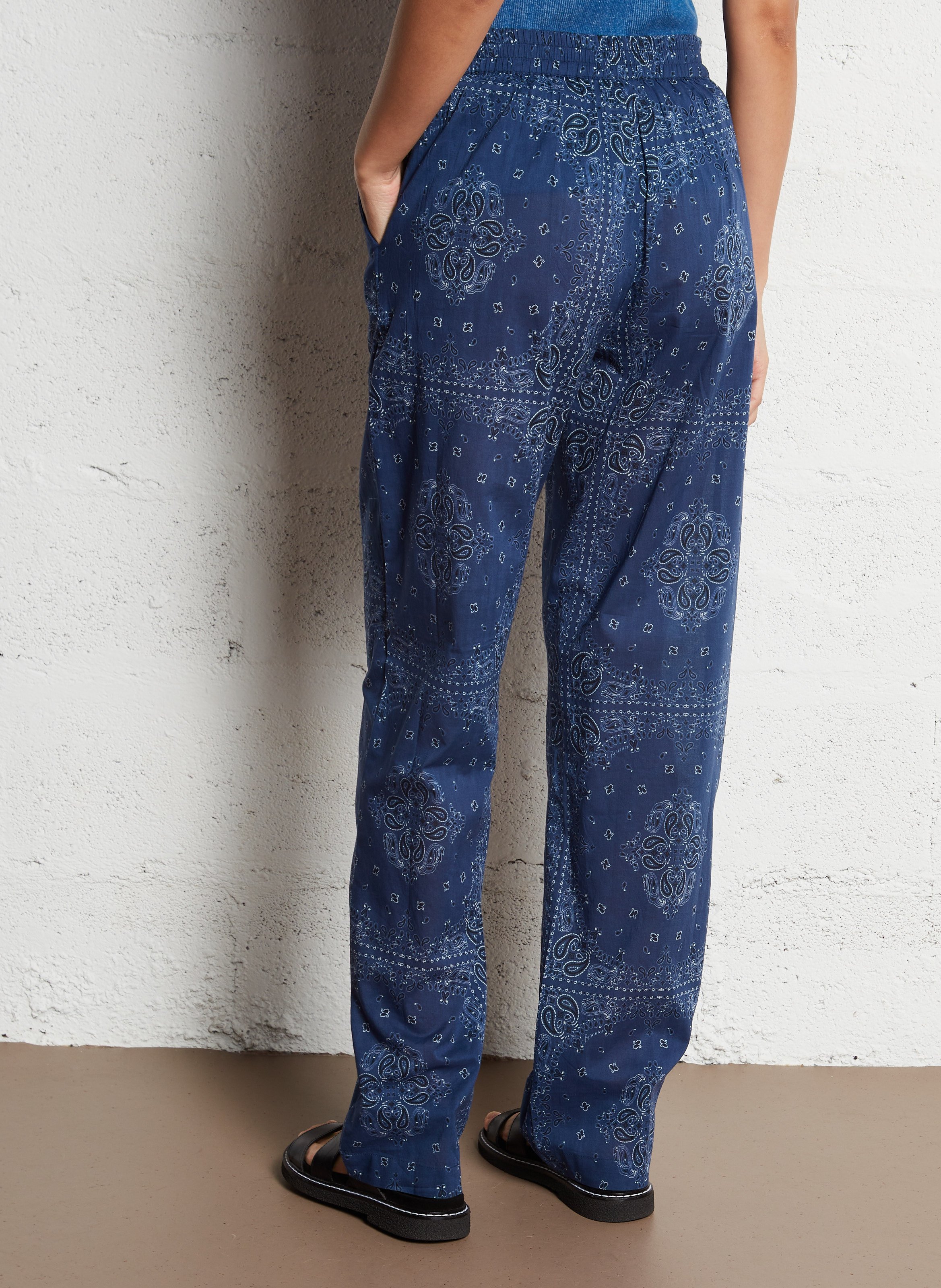 Berenice Pantalon Femme Pantalon Droit Fermeture Zippée Sous Rabat