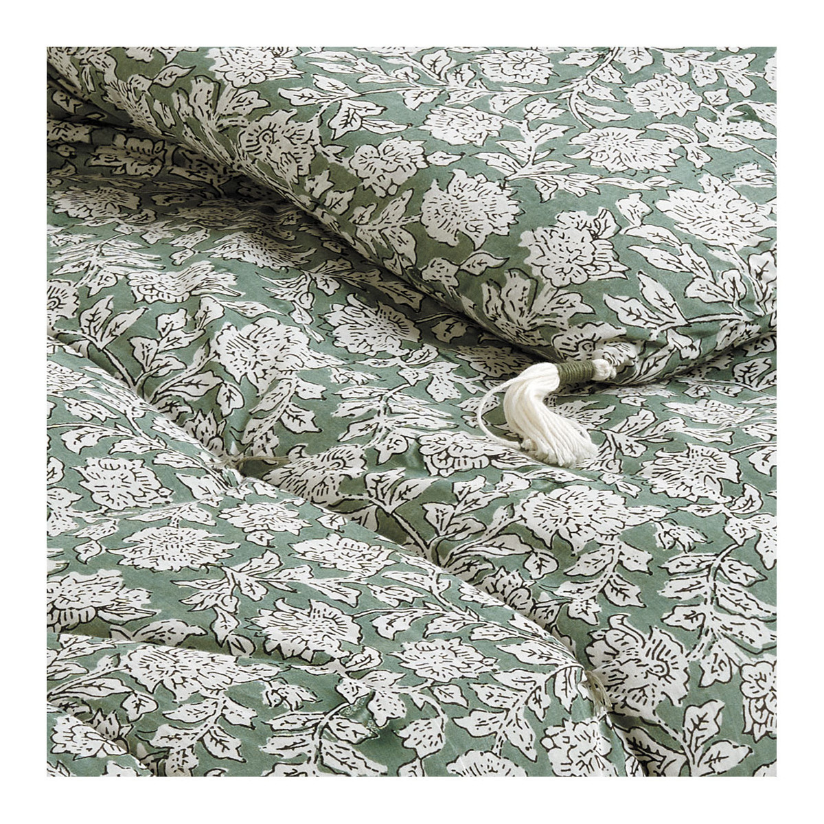 Futon éden en coton - 180 x 80 cm - céladon BLANC D'IVOIRE Vert