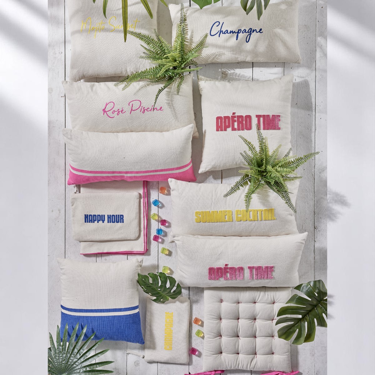 Printed zip pouch TODAY LINGE DE MAISON Blue