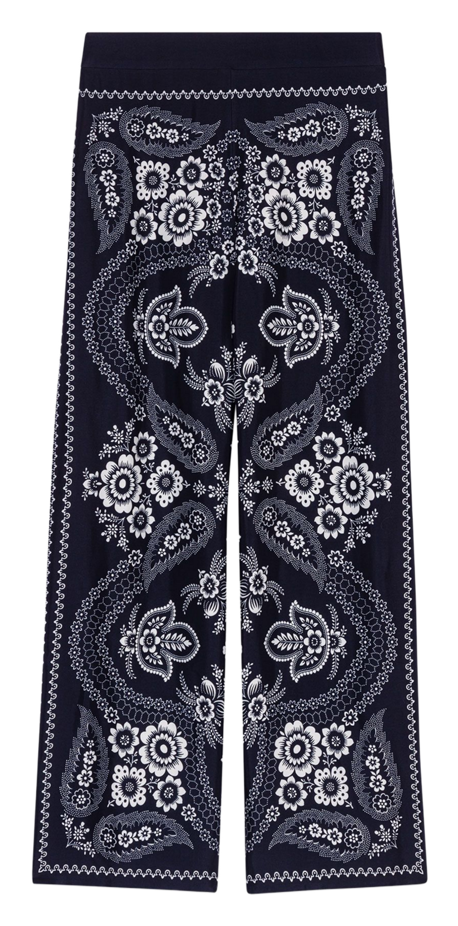 Fluid wide-leg printed pants MAJE Blue