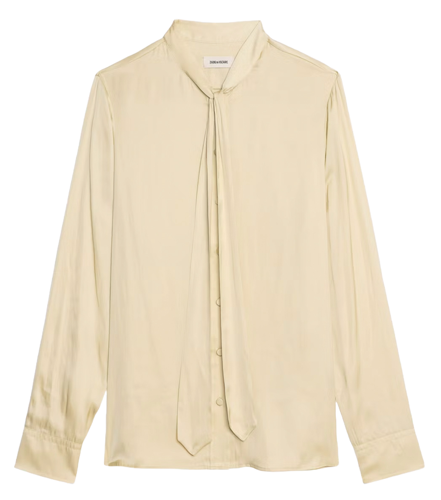 Chemise droite en satin ZADIG&VOLTAIRE Jaune
