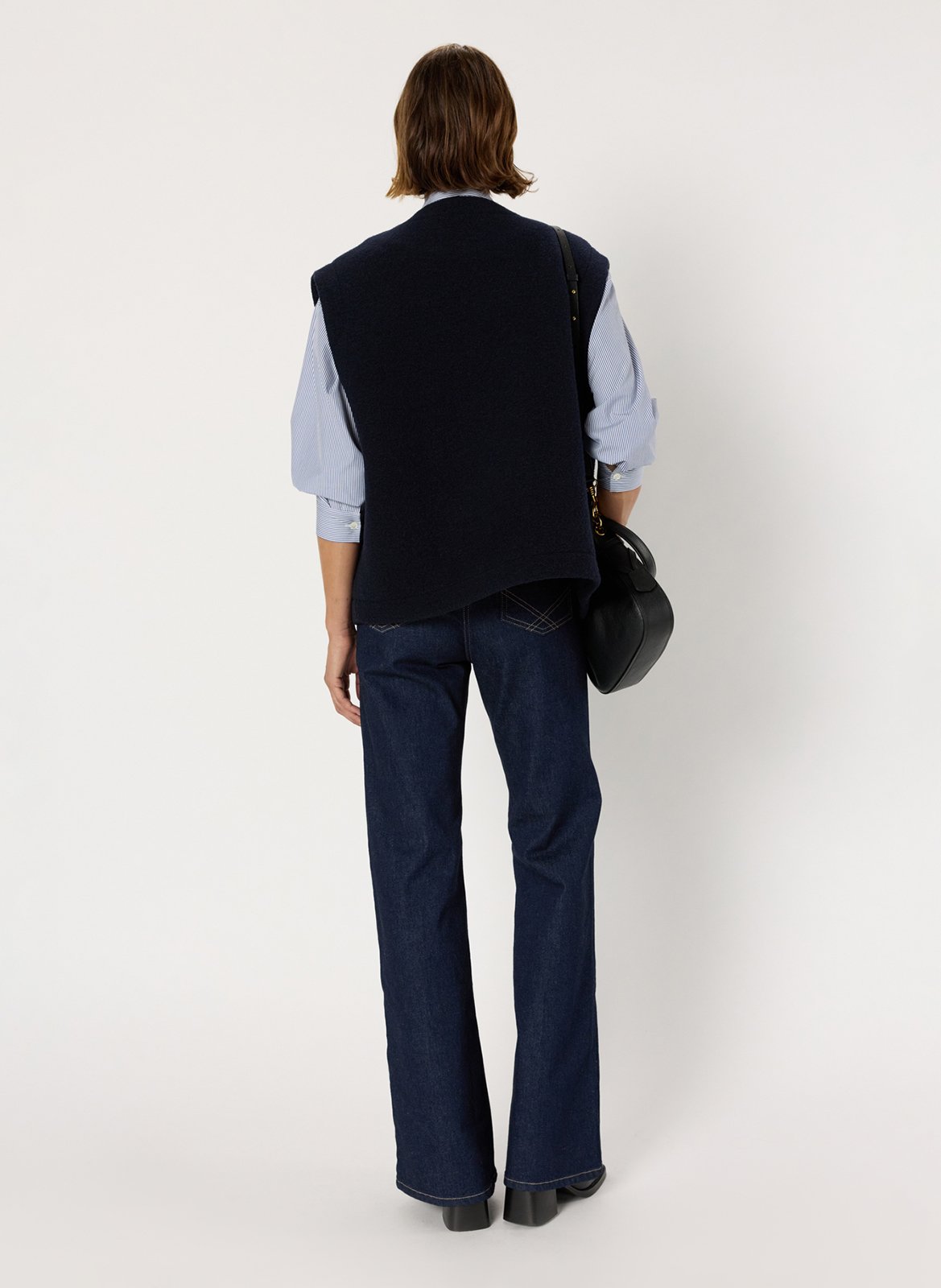 Round-neck wool jacket GERARD DAREL Blue