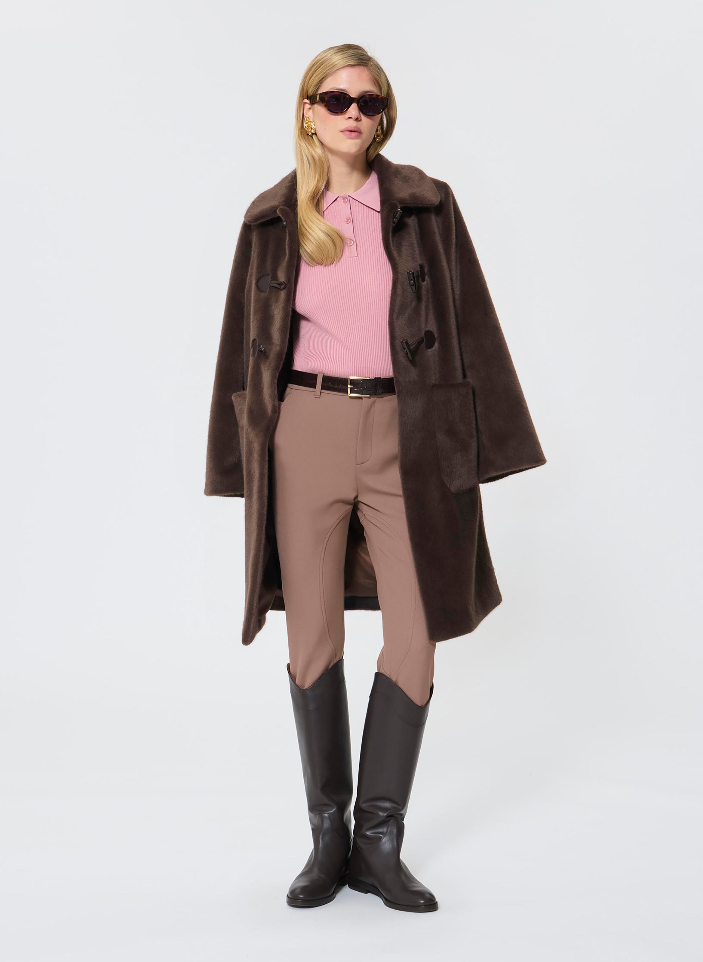 Bandplooibroek TARA JARMON Beige