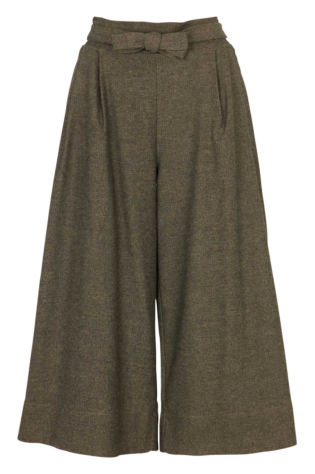 Cropped cotton blend pants LA FEE MARABOUTEE Brown