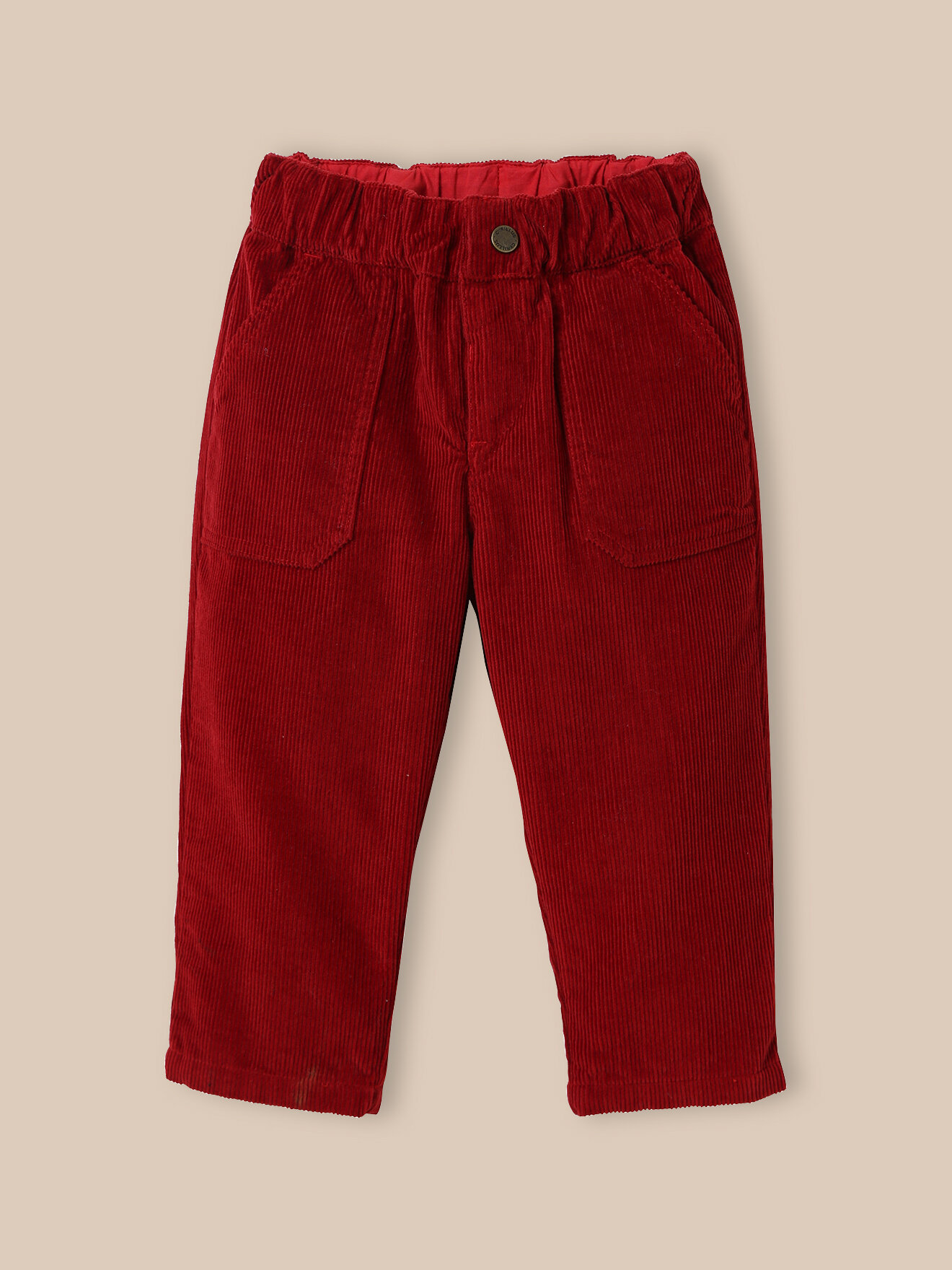 Velvet pants CYRILLUS Red