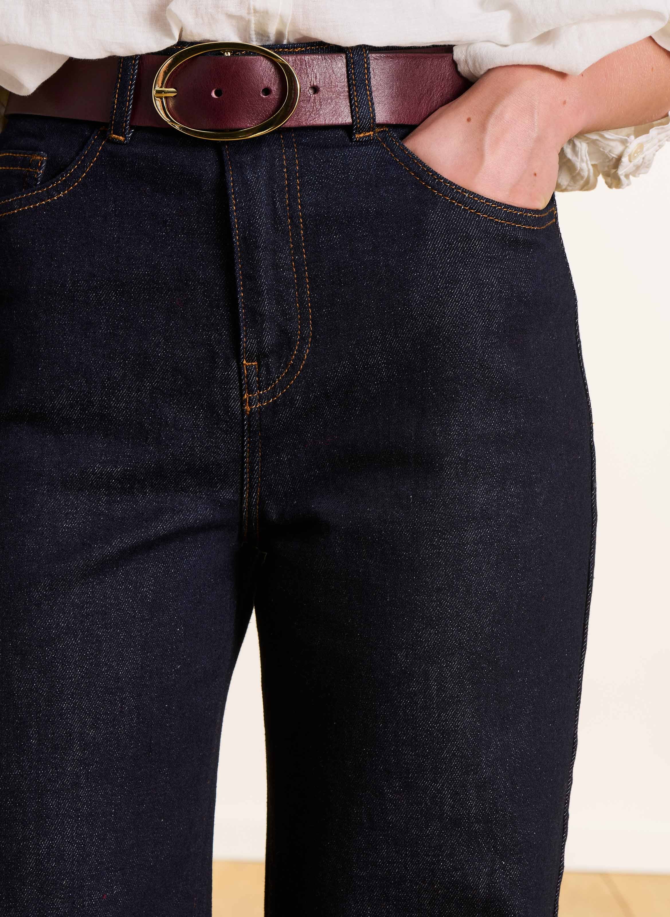 Jean large en coton bio mélangé LA FEE MARABOUTEE Bleu