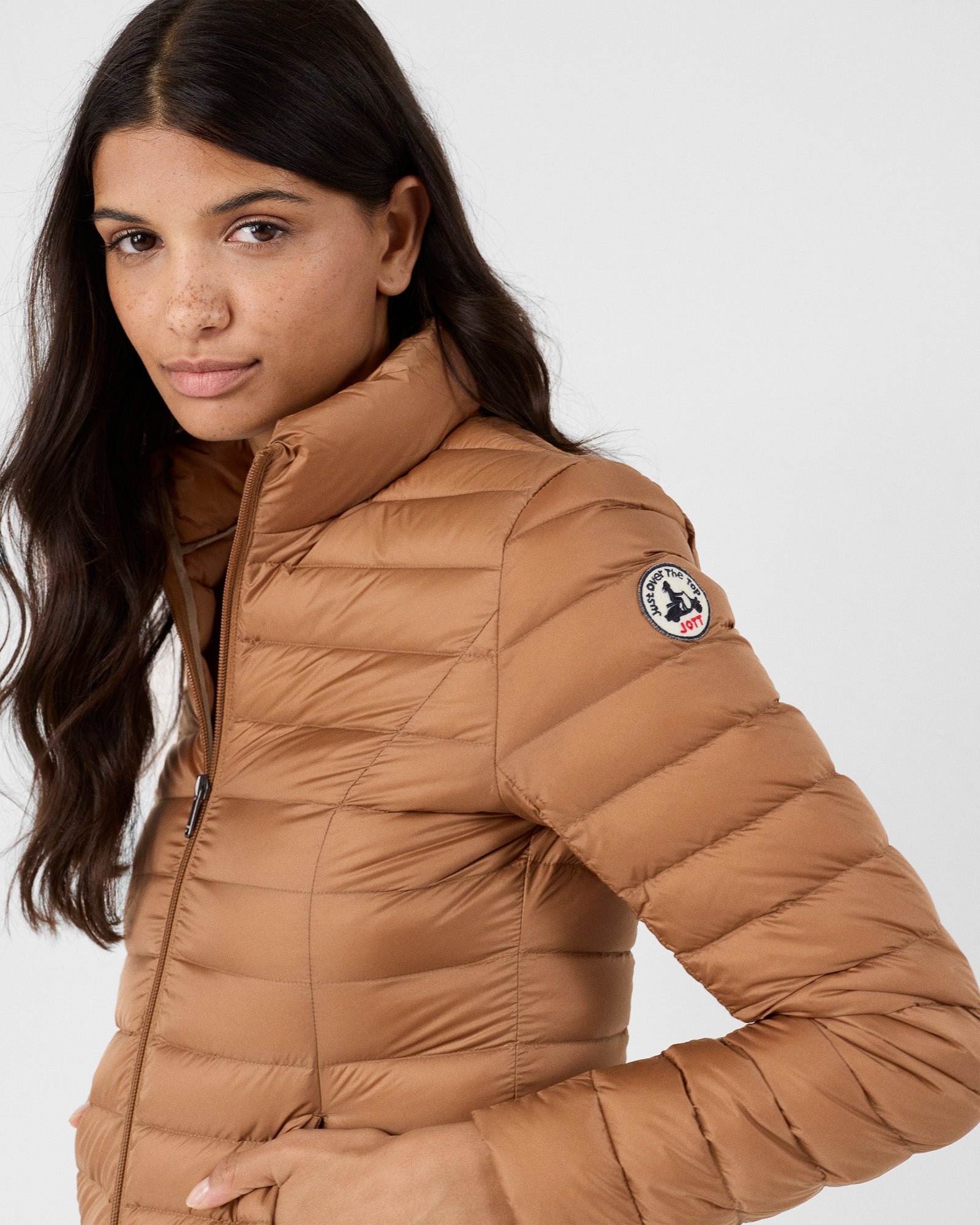 Lightweight down jacket JOTT Brown