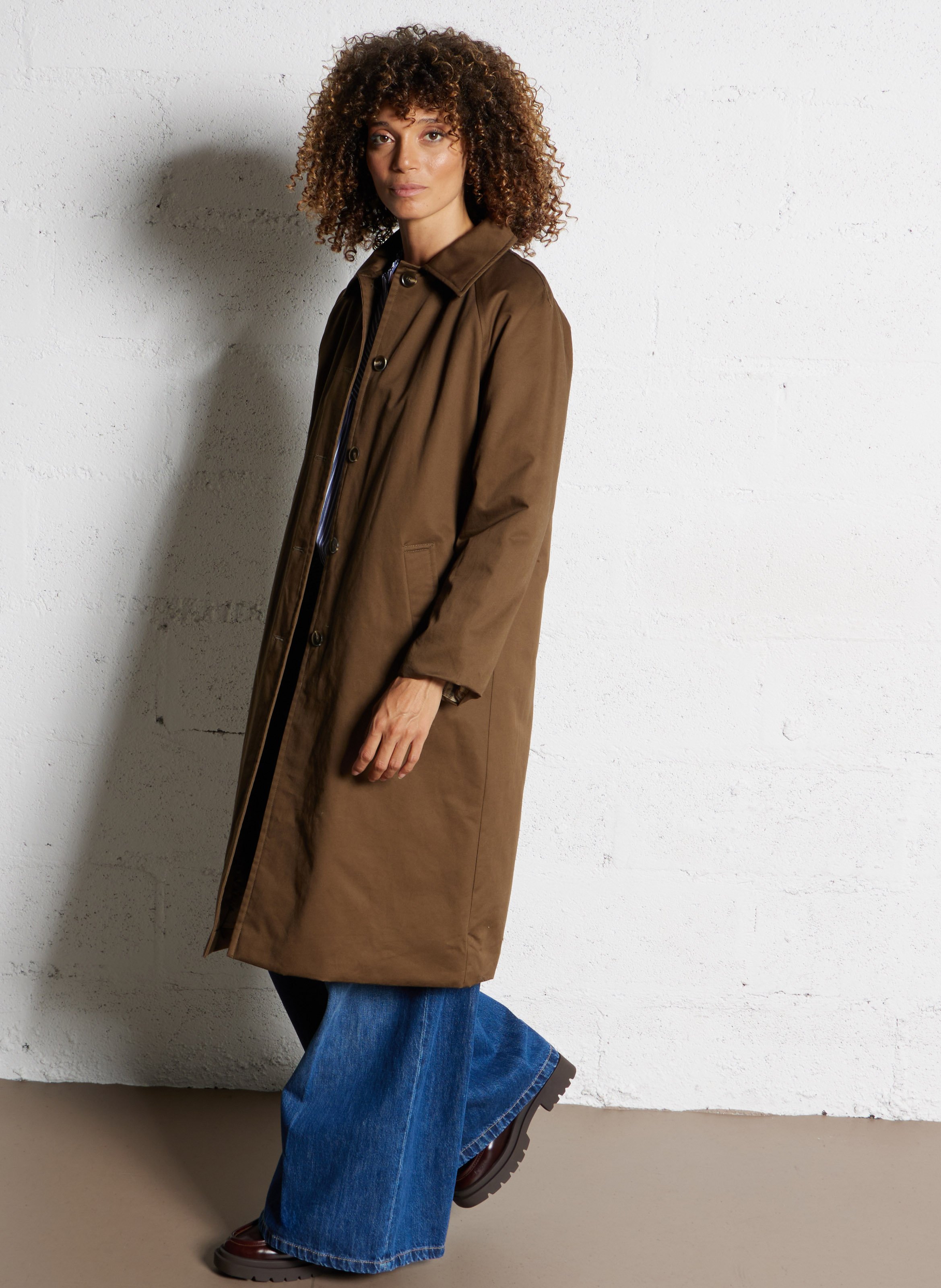 Parka col classique en coton  MAISON 123 Kaki