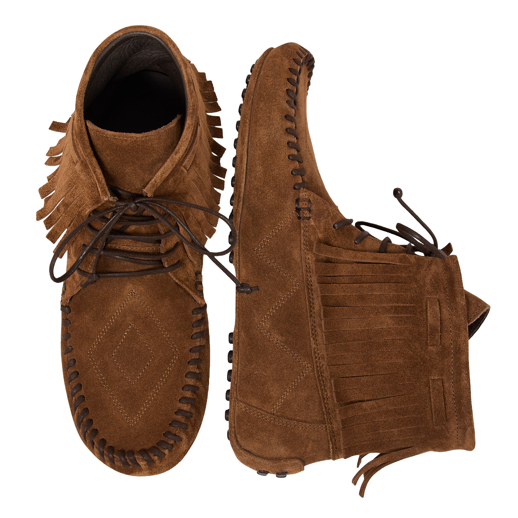 Bottines à lacets en cuir BA&SH Brown