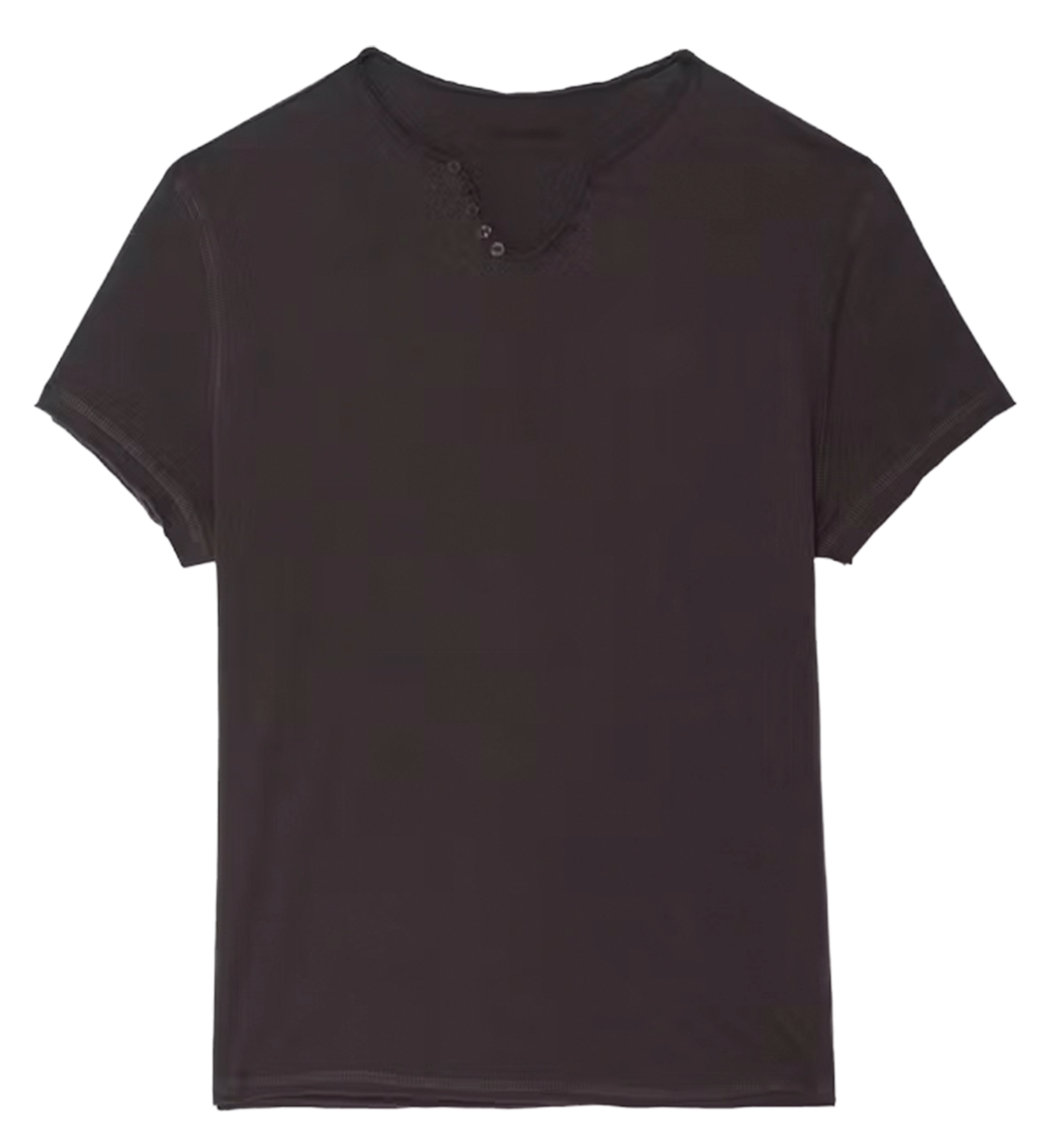 Tee-shirt col V en coton ZADIG&amp;VOLTAIRE Noir