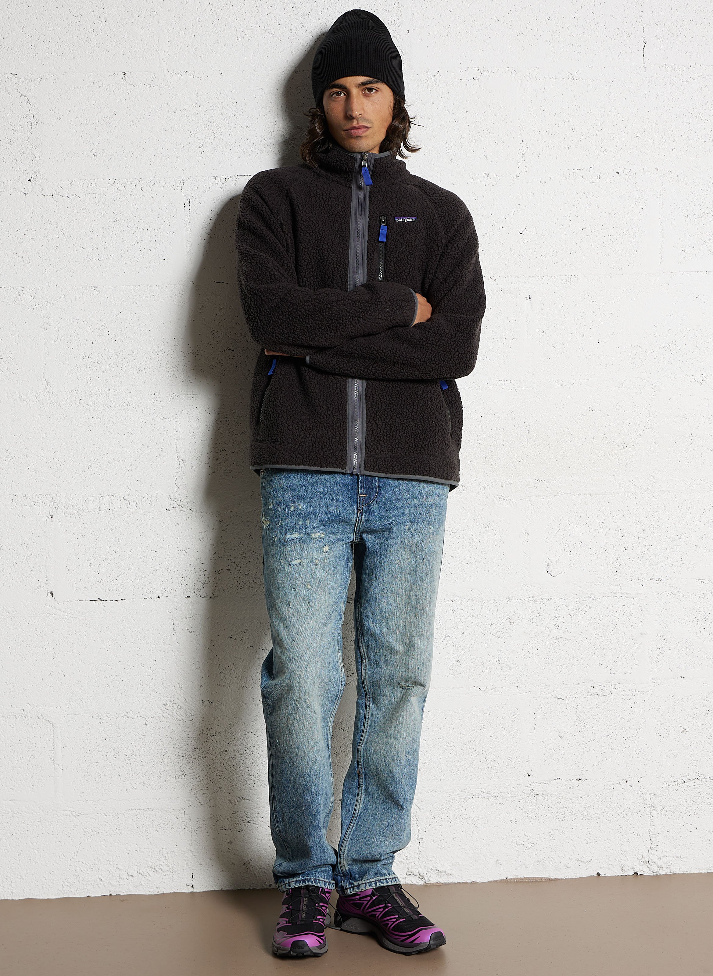 Textured high-neck fleece PATAGONIA Black