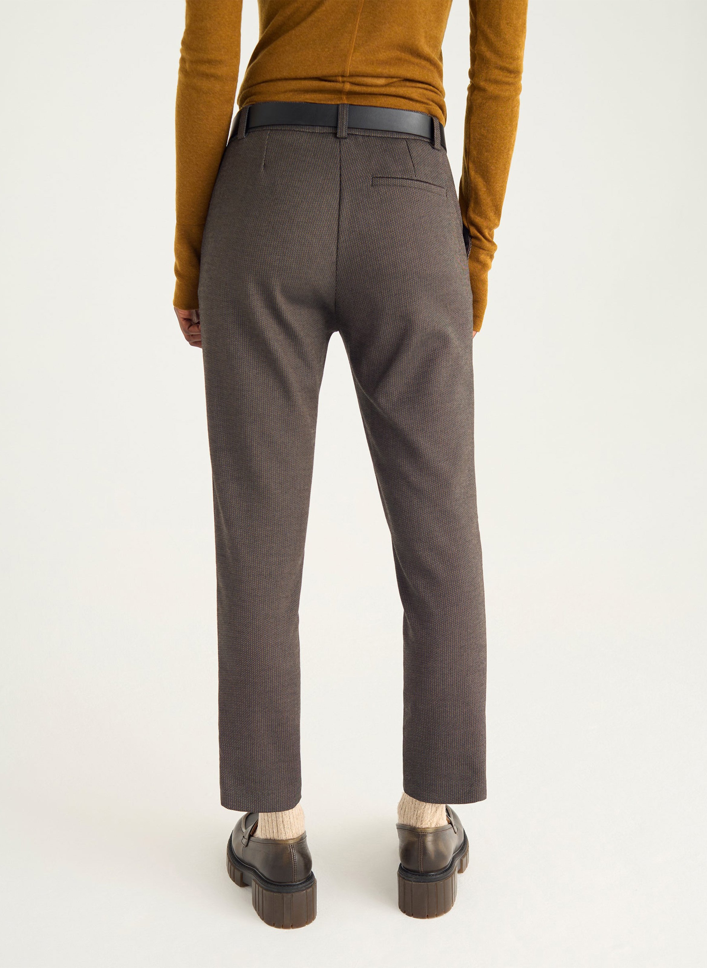 Slimfit-Hose aus Lederimitat ACOTE Braun