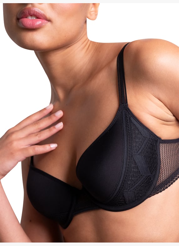 A Fleur De Toi demi-cup bra | Black by PASSIONATA A Fleur De Toi demi-cup bra Black