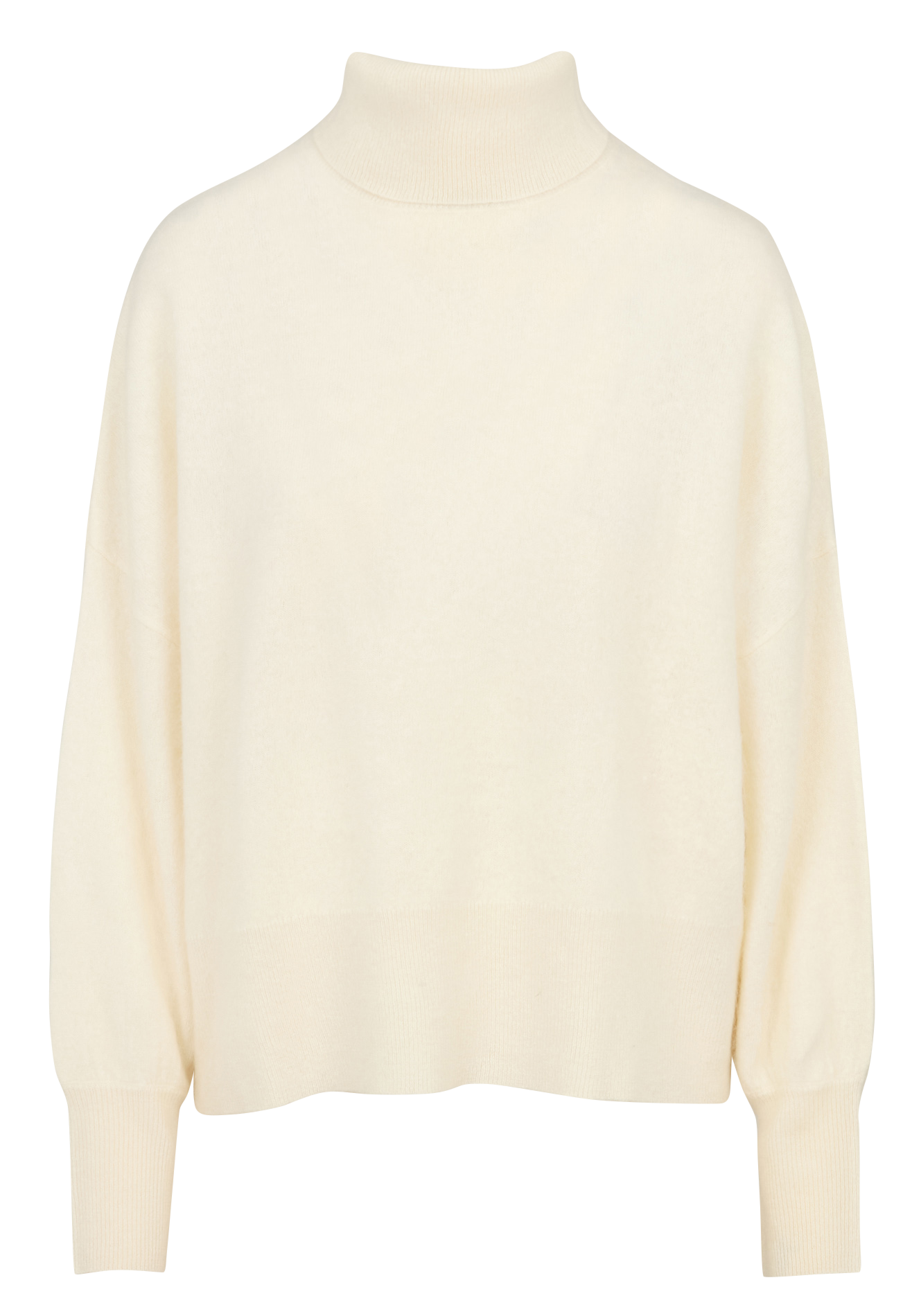 Pull ample col roulé en laine et cachemire SUD EXPRESS Blanc