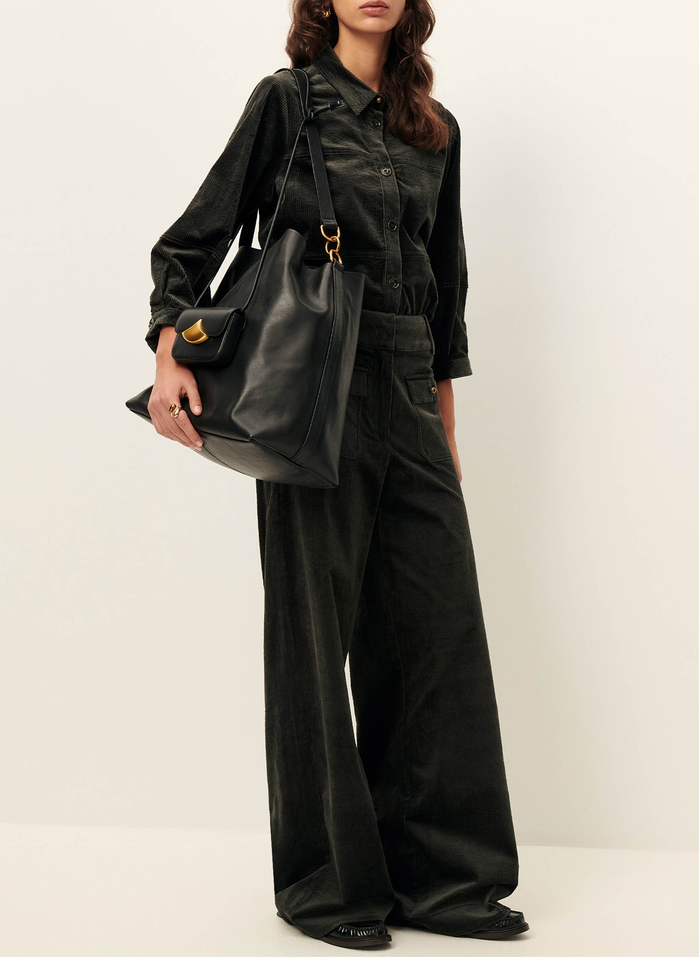 Flared corduroy pants SESSUN Blue