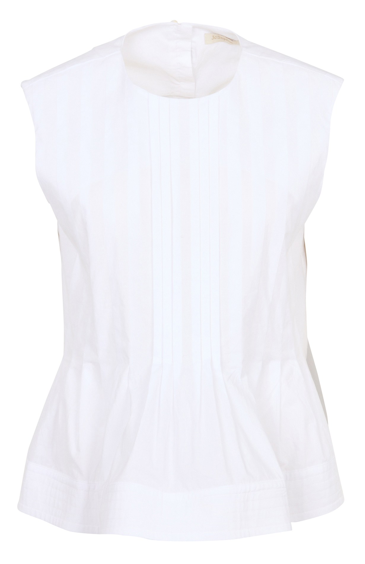 Tailliertes T-Shirt mit Rundhalsausschnitt aus Baumwolle JC SOPHIE Weiss