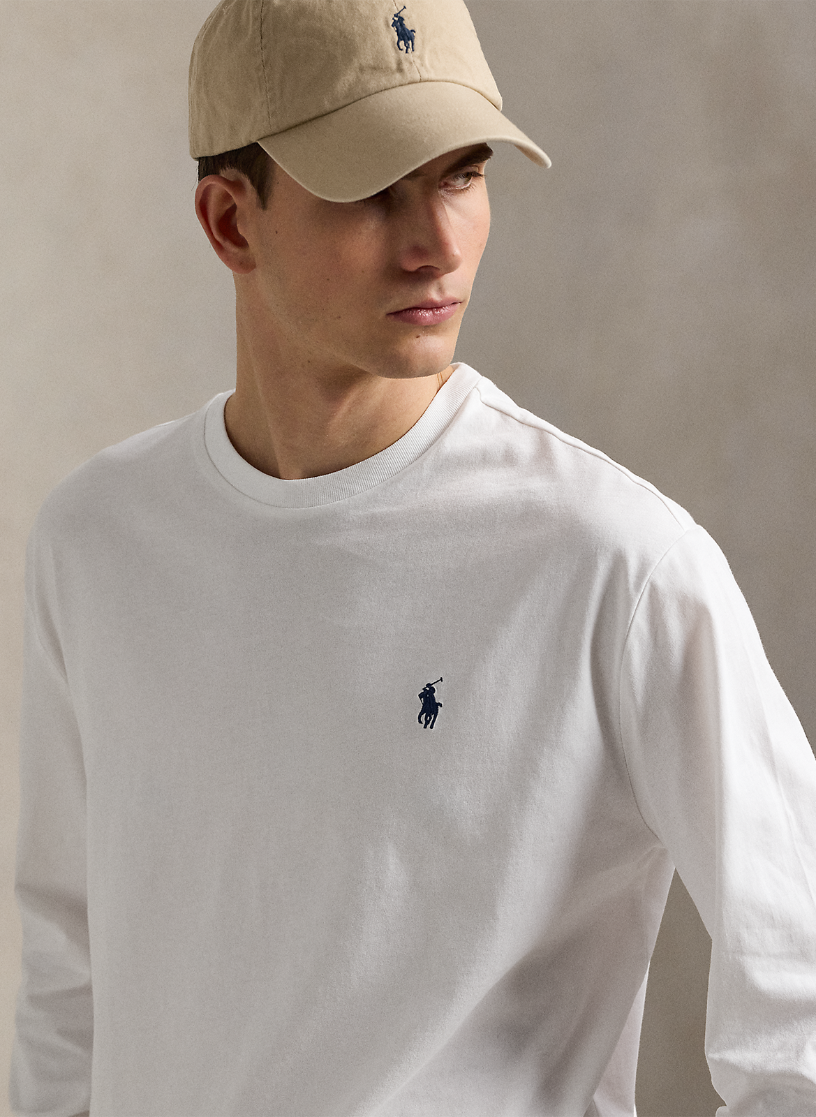 T-shirt col rond en coton POLO RALPH LAUREN Blanc
