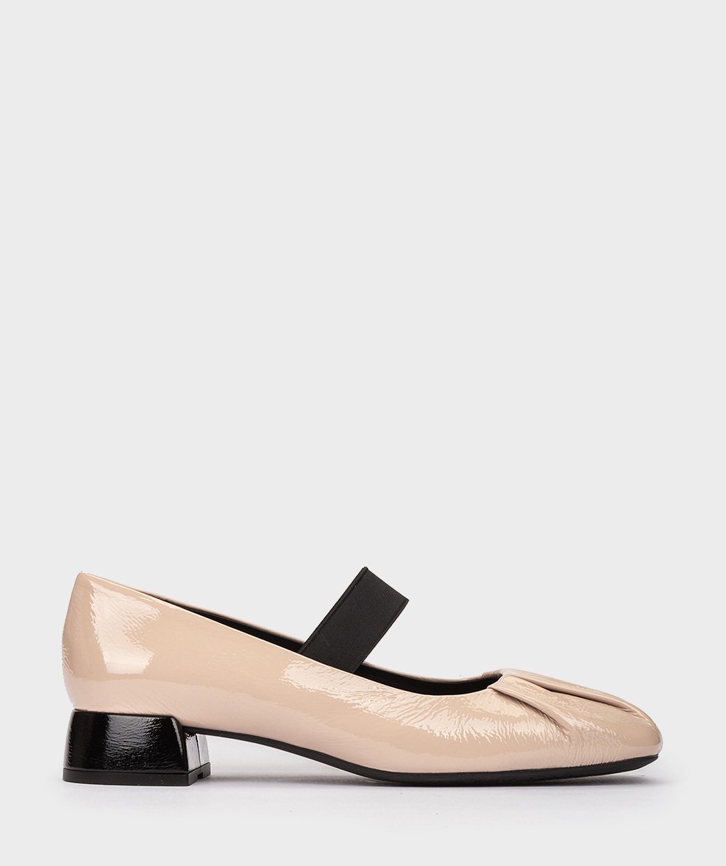 High heel patent leather shoe in nude color PEDRO MIRALLES White
