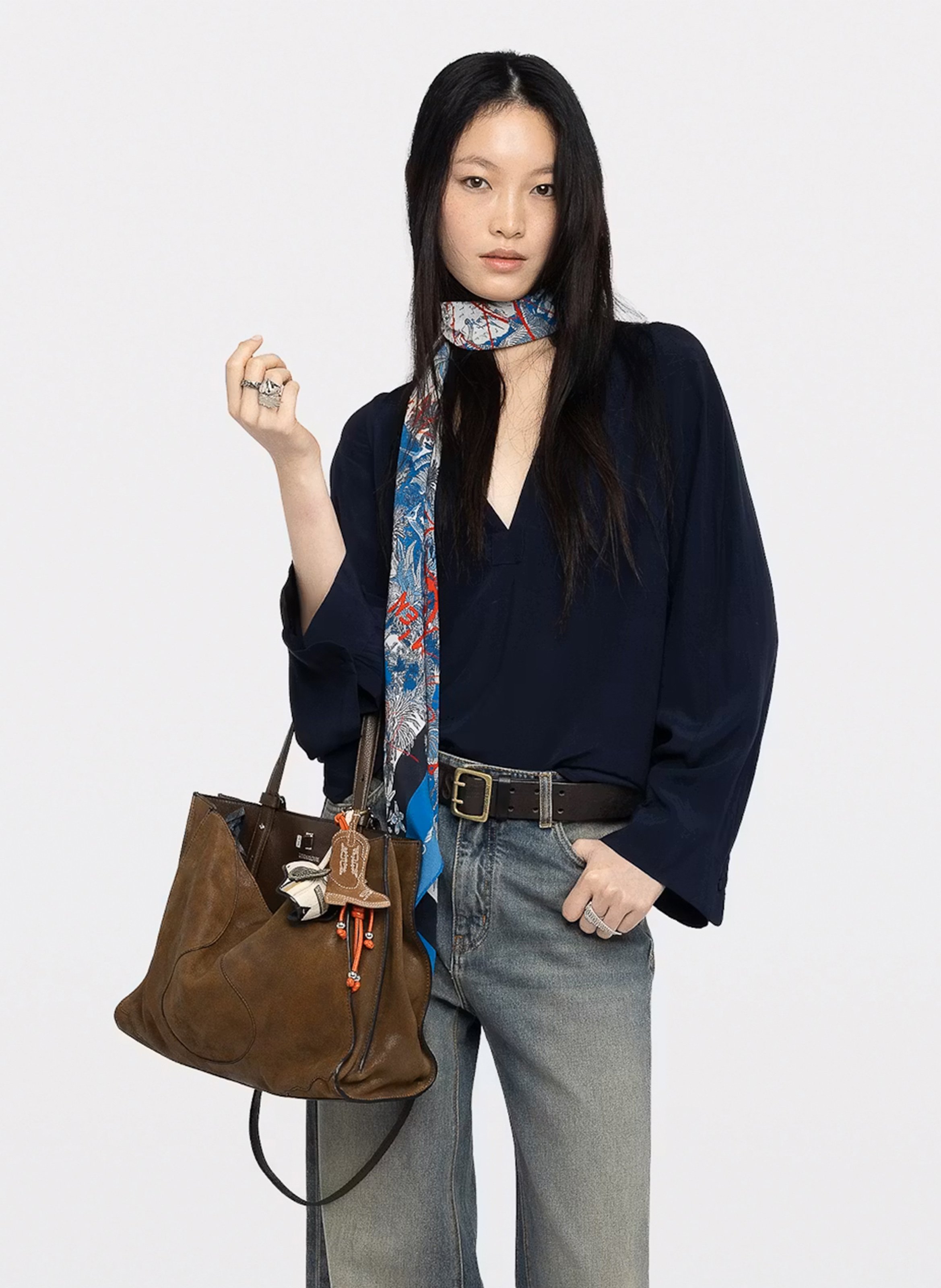 Top droit col V  ZADIG&VOLTAIRE Bleu