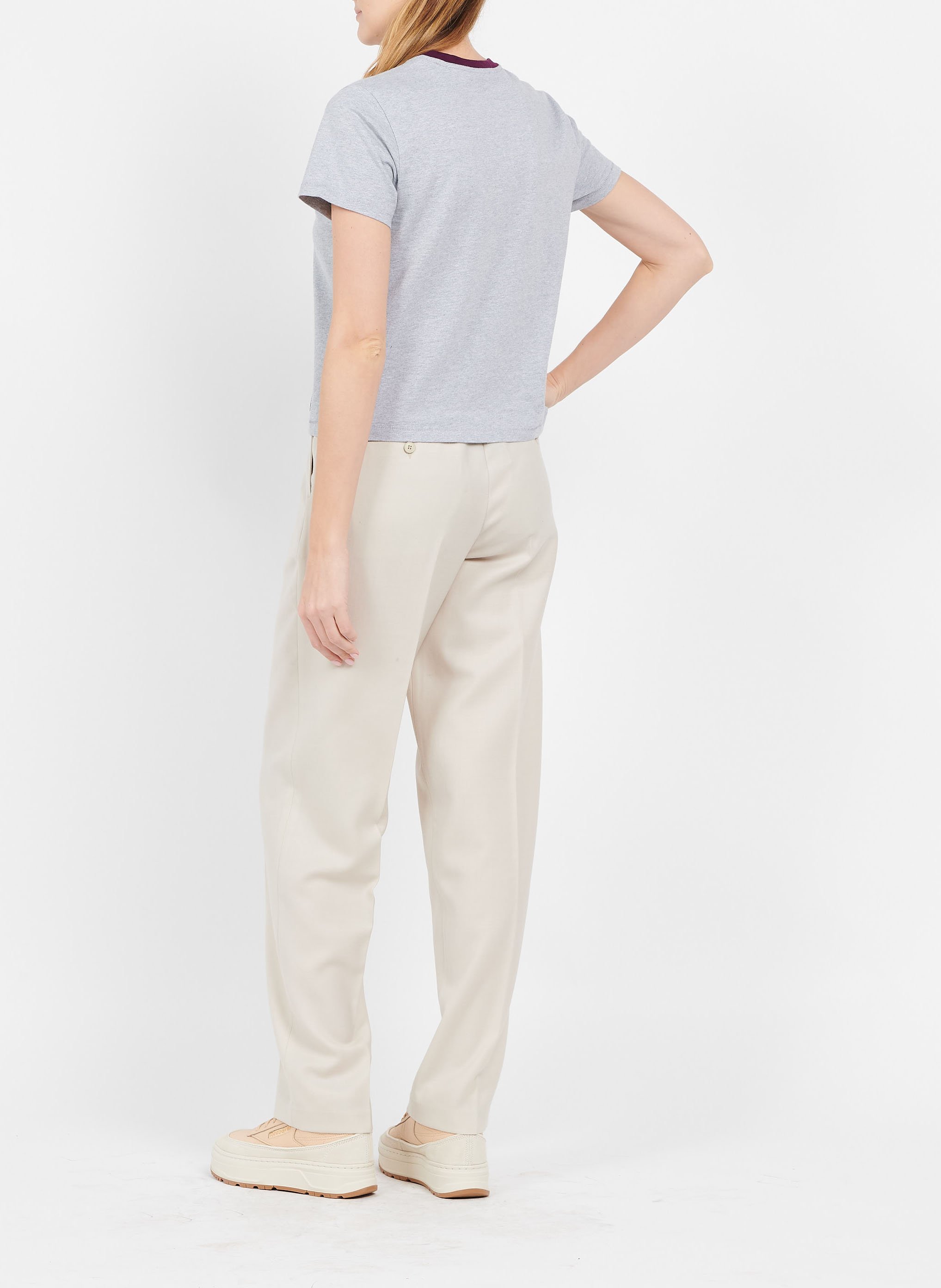 Tee-shirt col rond en coton brodé LEVI'S Gris