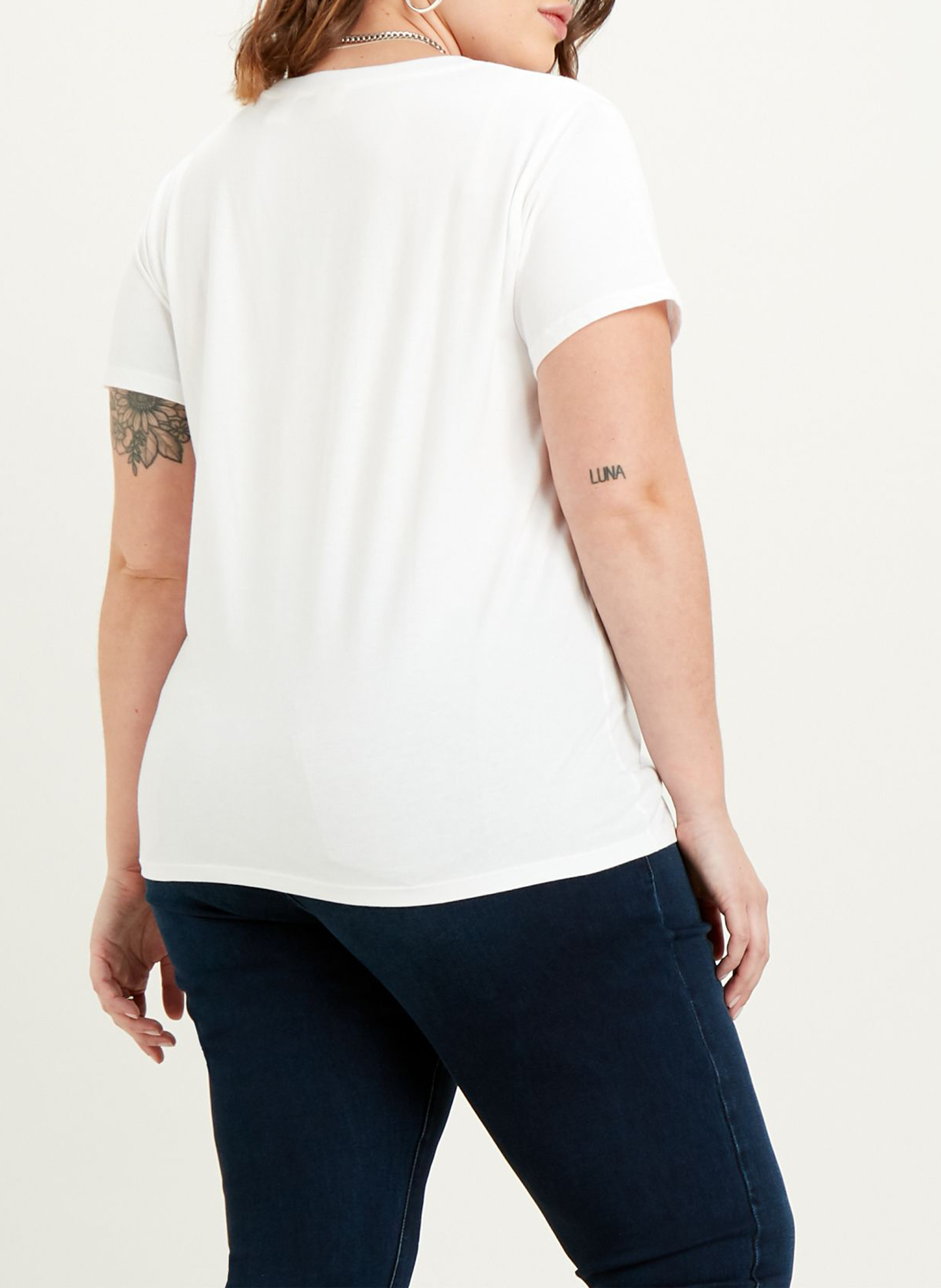Tee-shirt col rond en coton LEVI'S Beige