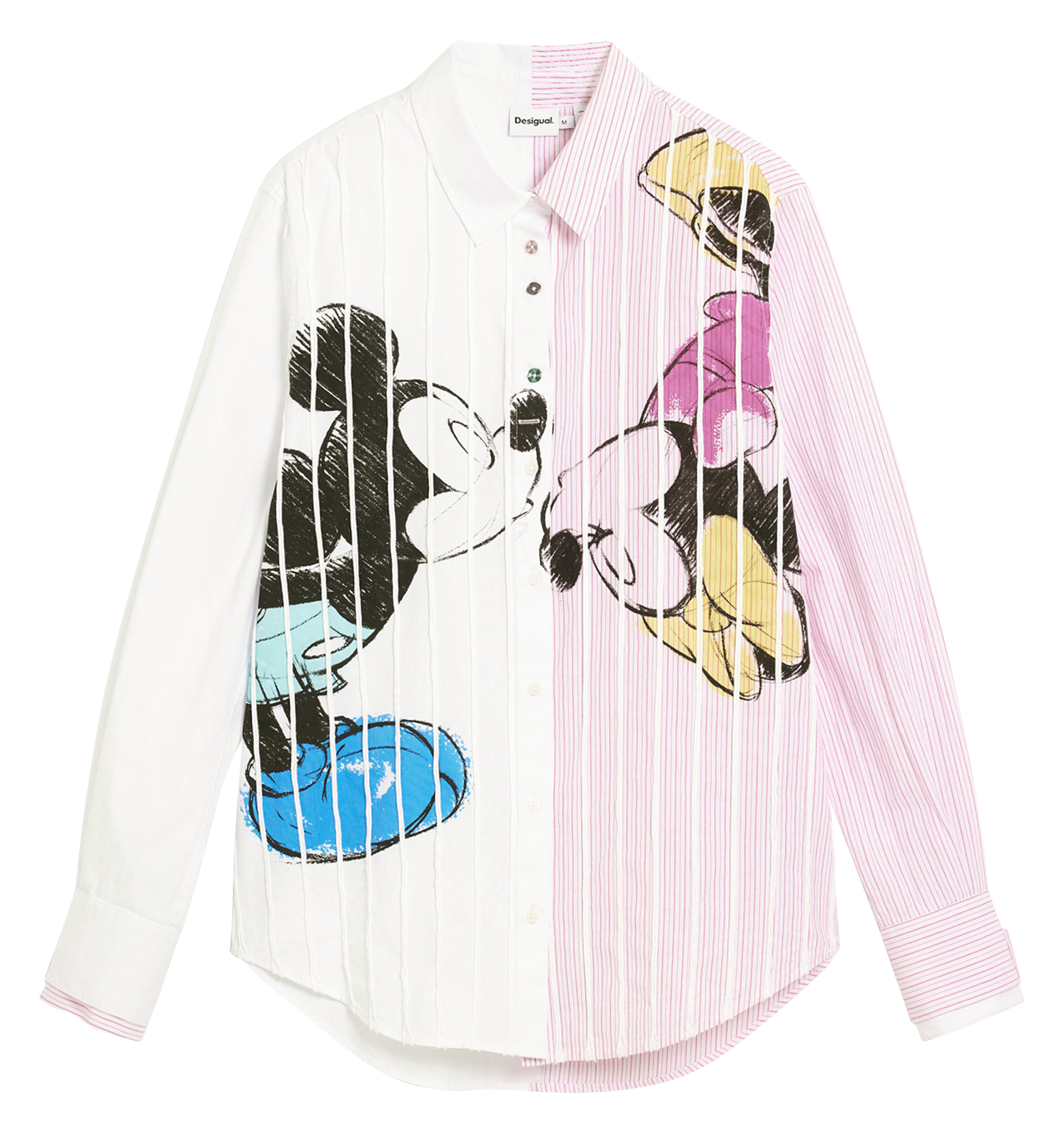 Printed shirt with classic collar DESIGUAL White