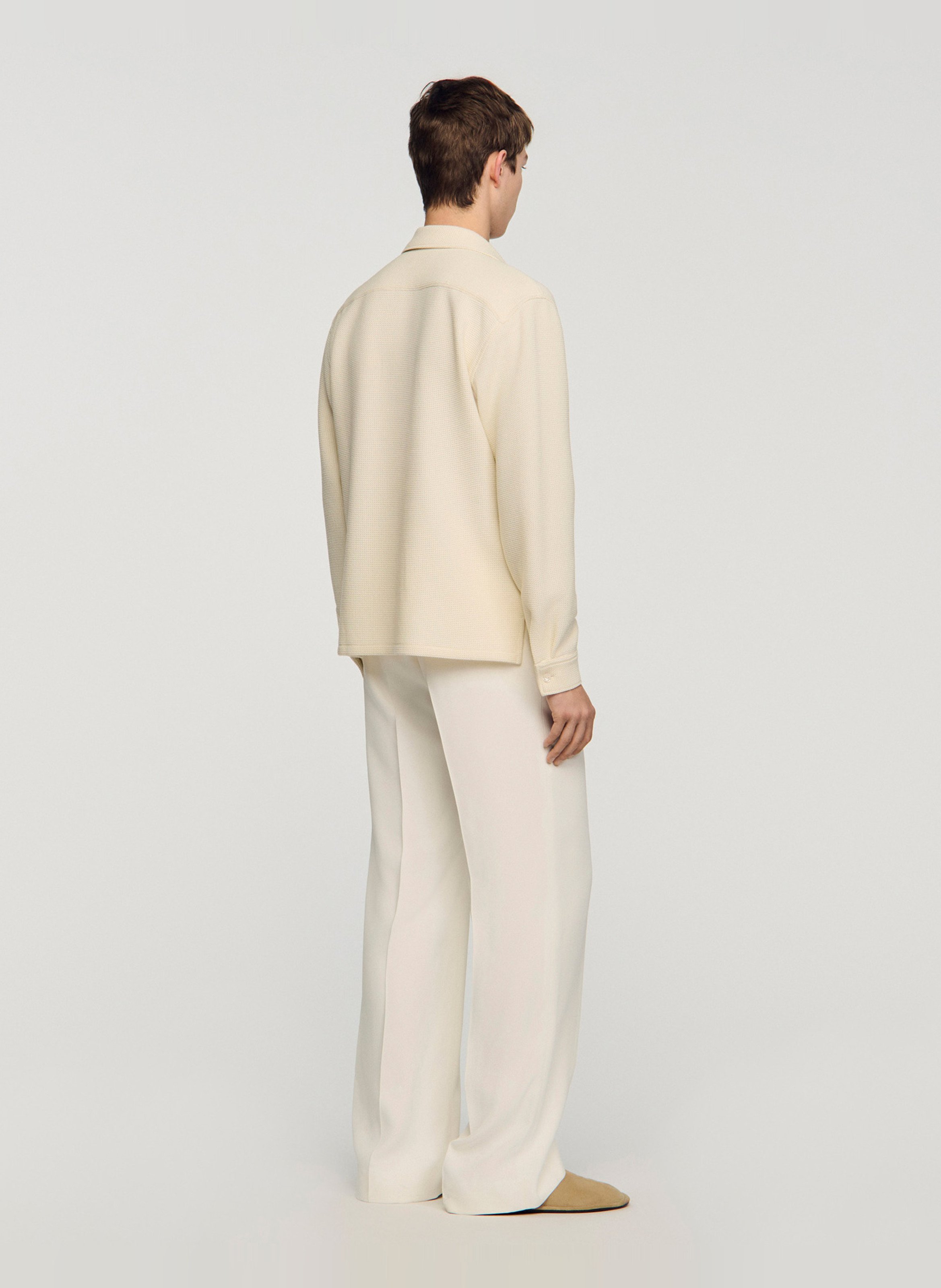 Camisa recta SANDRO Beige