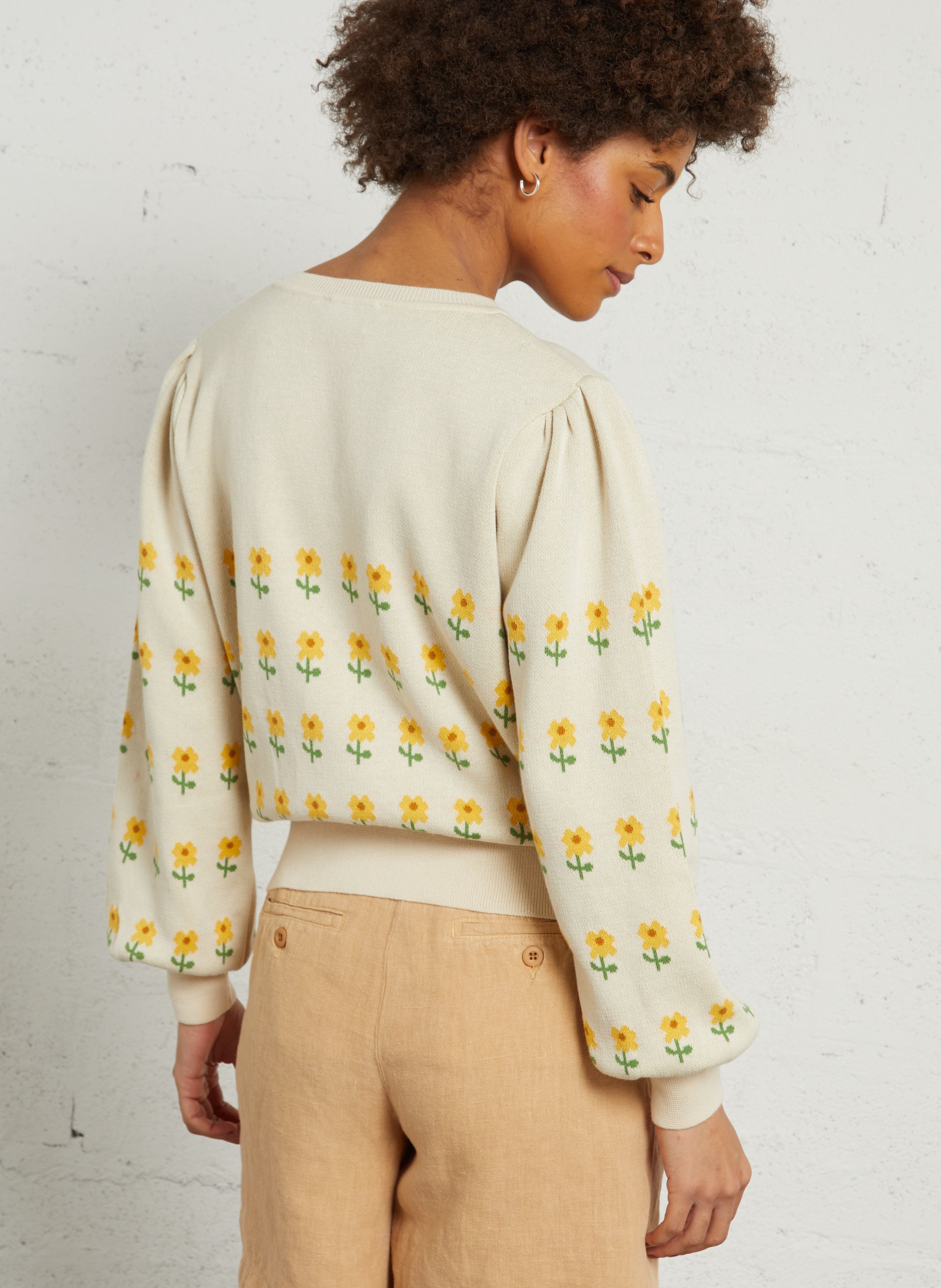 Round-neck cardigan EMILE ET IDA Beige