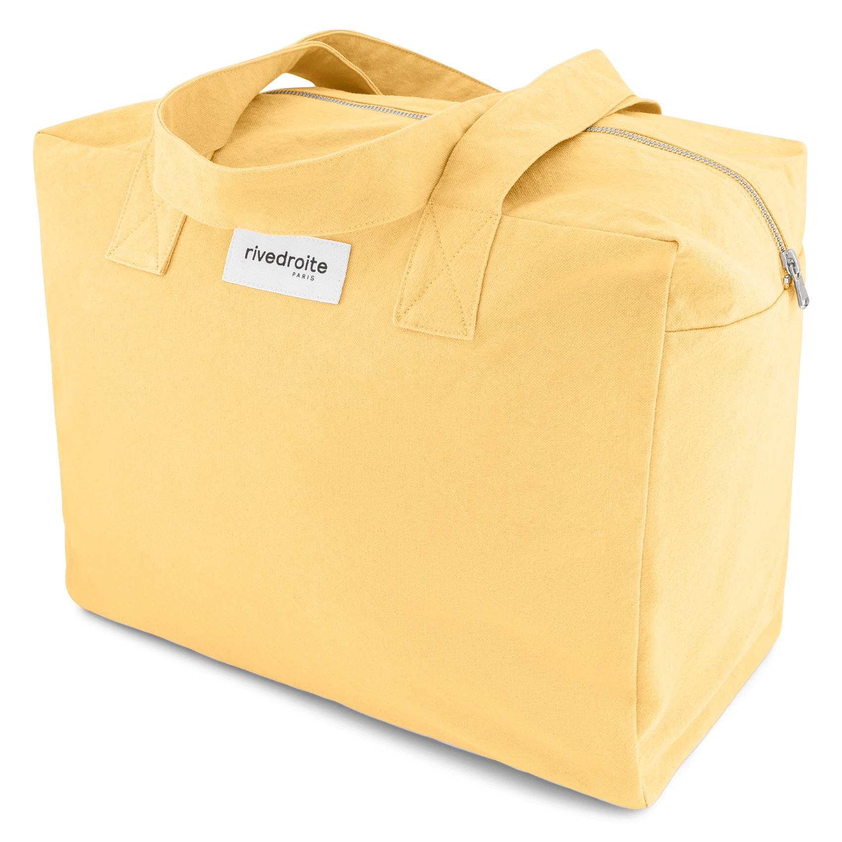 Sac week-end en coton recyclé mélangé RIVEDROITE PARIS Jaune