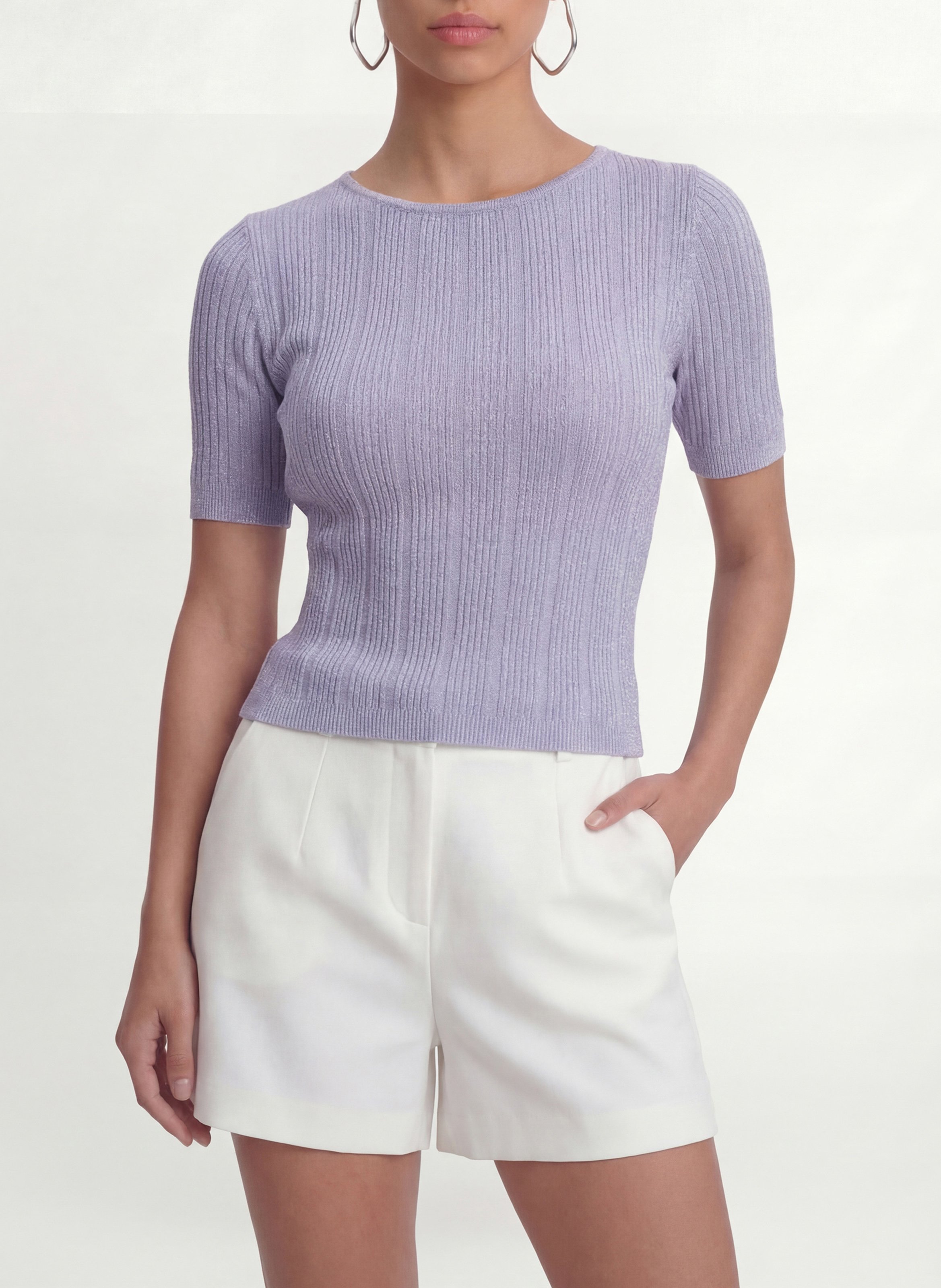Top ajusté pailleté réversible KOOKAI Violet