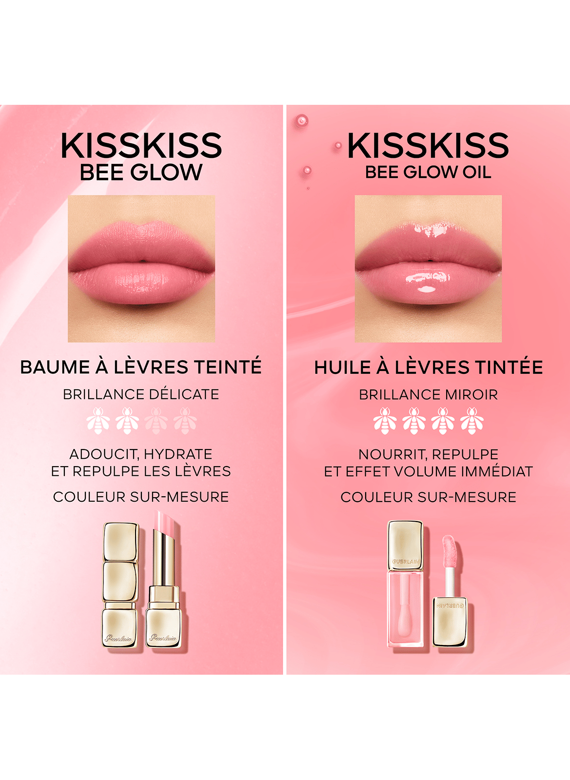 KISSKISS BEE GLOW OIL - Tinted lip oil GUERLAIN 809 lavender glow