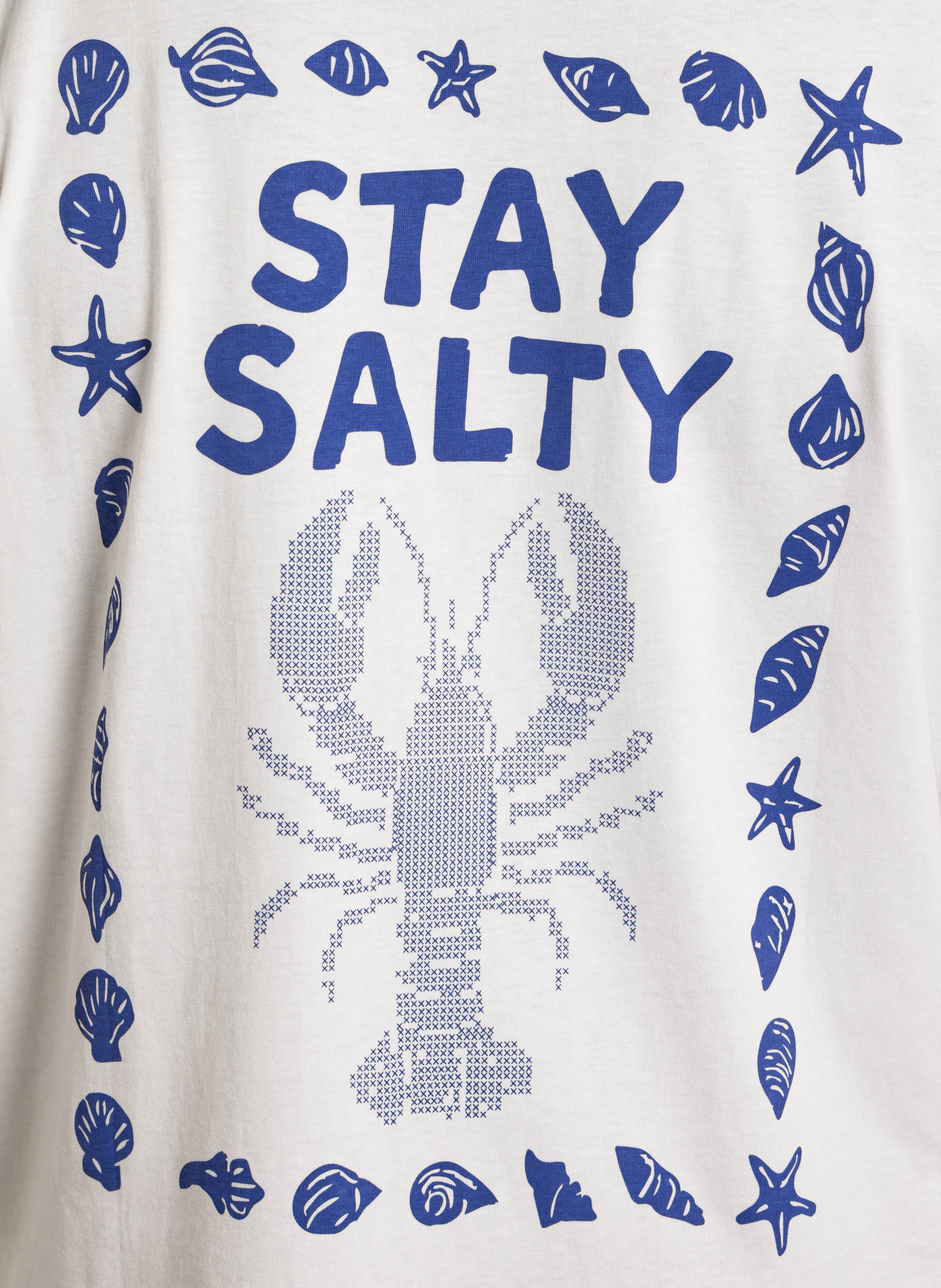 Camiseta de algodón recta serigrafiada CASUAL FRIDAY Azul