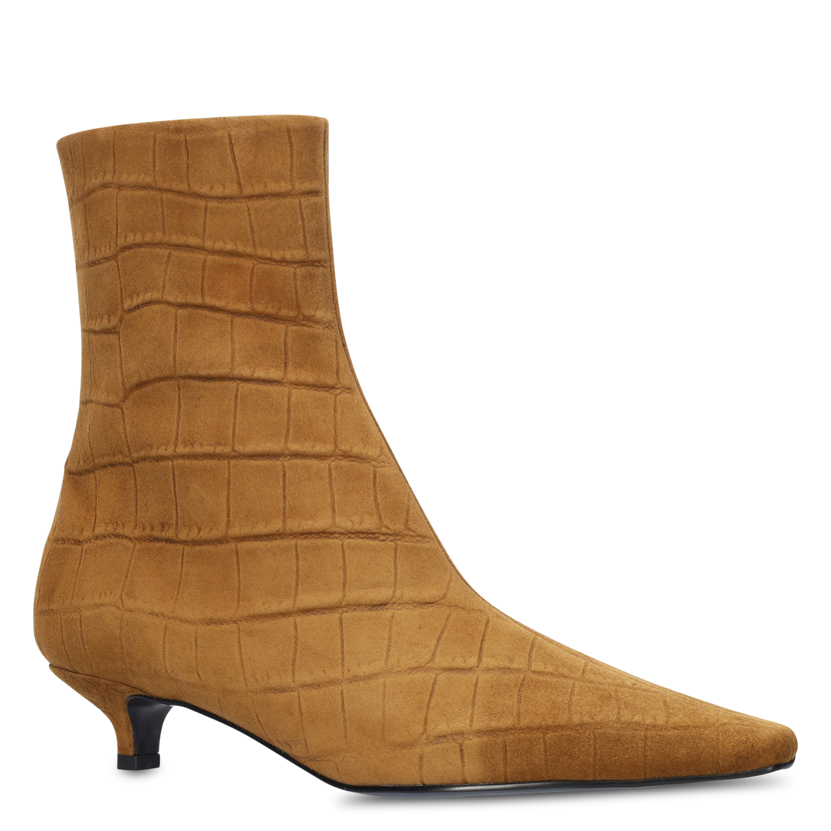 Spitz zulaufende Wildlederstiefeletten BIBI LOU Braun