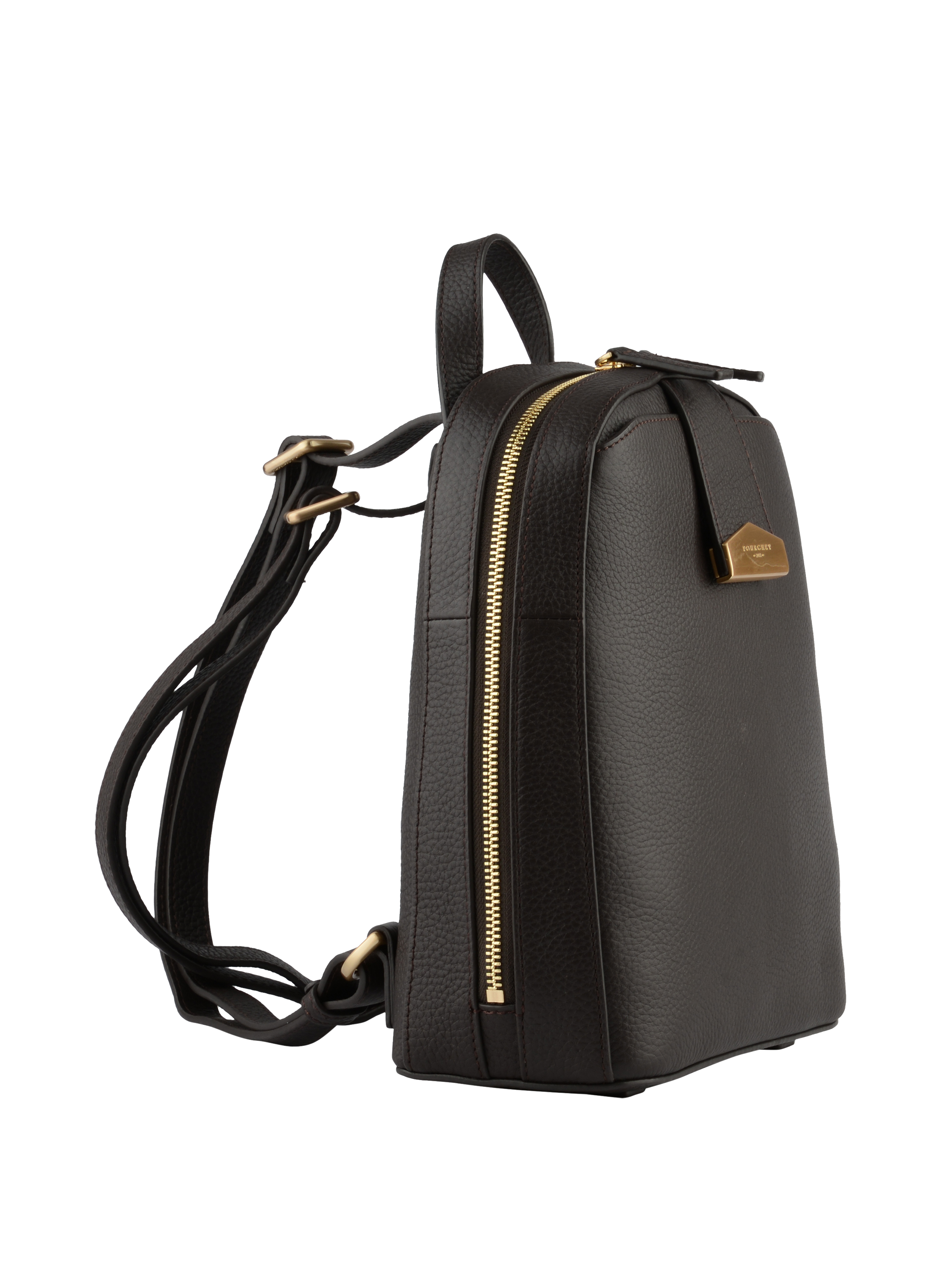 Calfskin leather backpack | Brown POURCHET Women