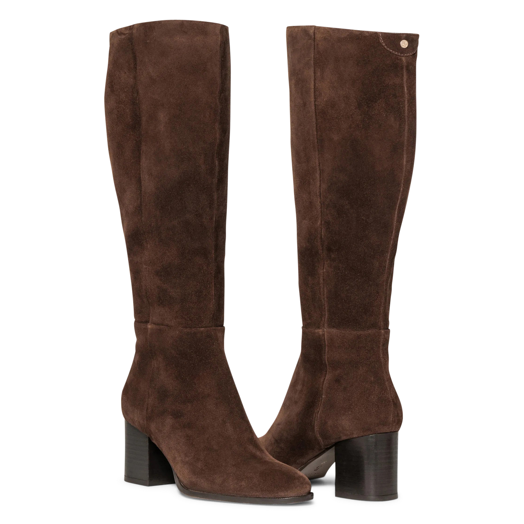 Stiefel mit runder Spitze aus Wildleder | Braun BOCAGE Damen